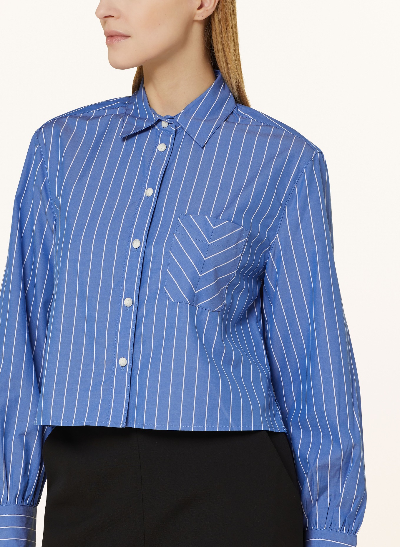 rag & bone Cropped shirt blouse MAXINE, Color: BLUE/ WHITE (Image 4)