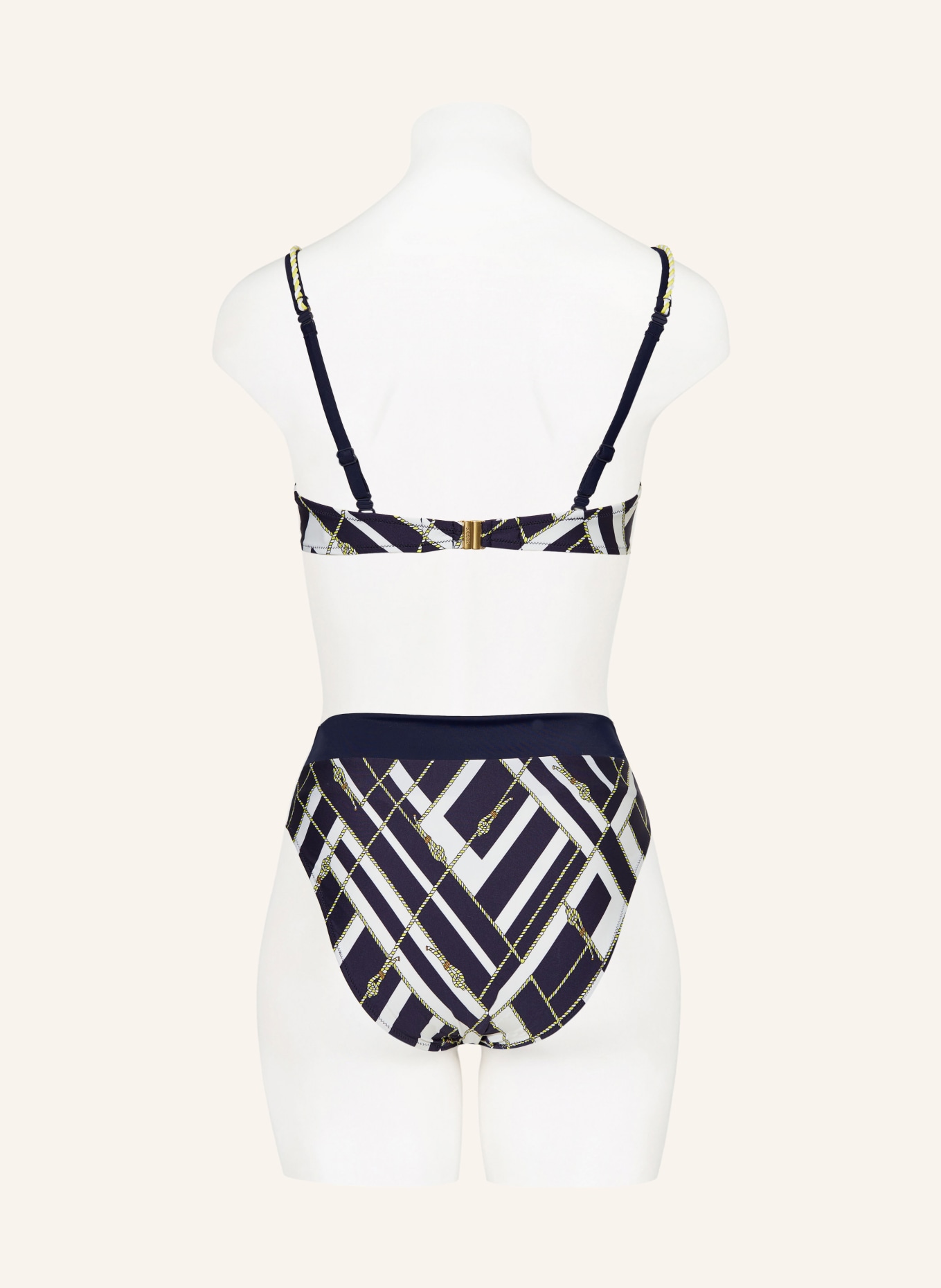 MARIE JO Underwired bikini top SARANJI, Color: DARK BLUE/ WHITE/ YELLOW (Image 3)