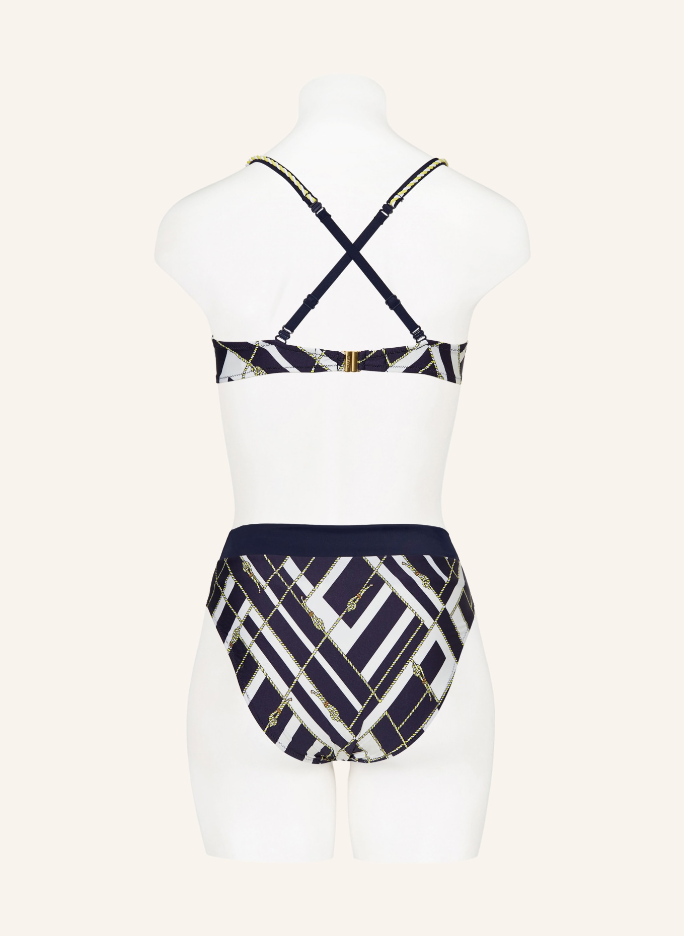 MARIE JO Underwired bikini top SARANJI, Color: DARK BLUE/ WHITE/ YELLOW (Image 5)