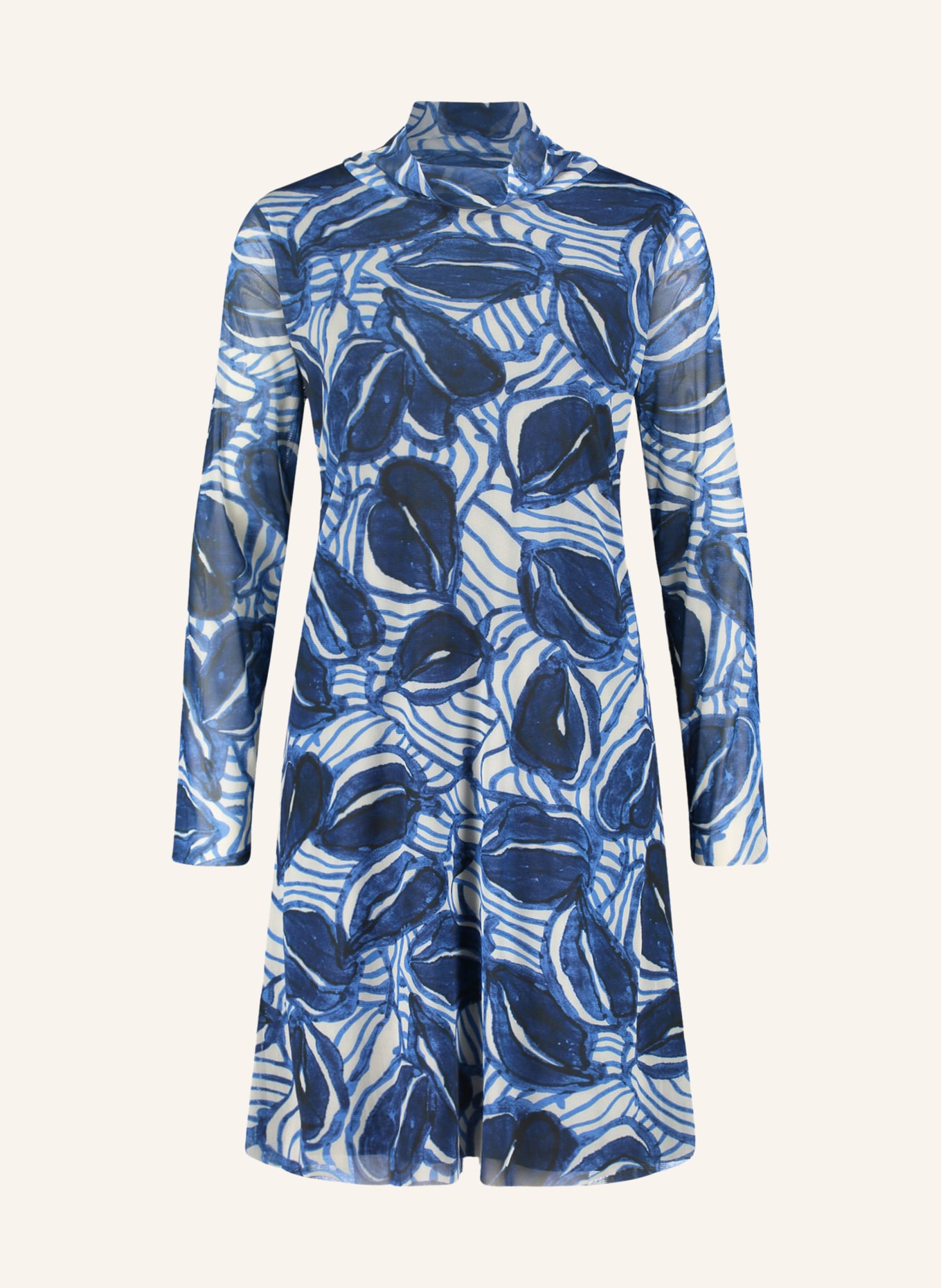 CARTOON Mesh dress, Color: BLUE/ WHITE (Image 1)
