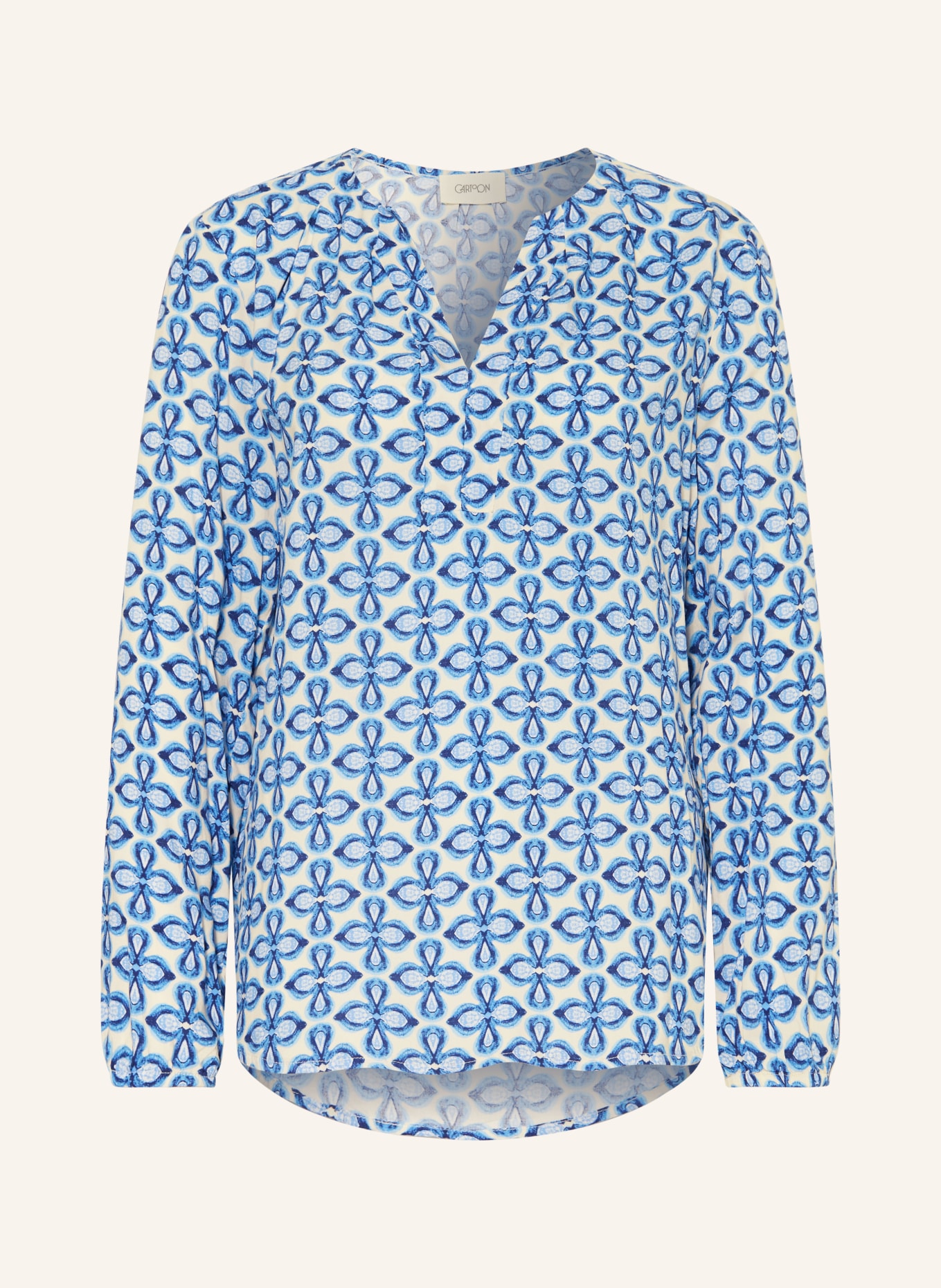 CARTOON Shirt blouse, Color: WHITE/ BLUE/ DARK BLUE (Image 1)