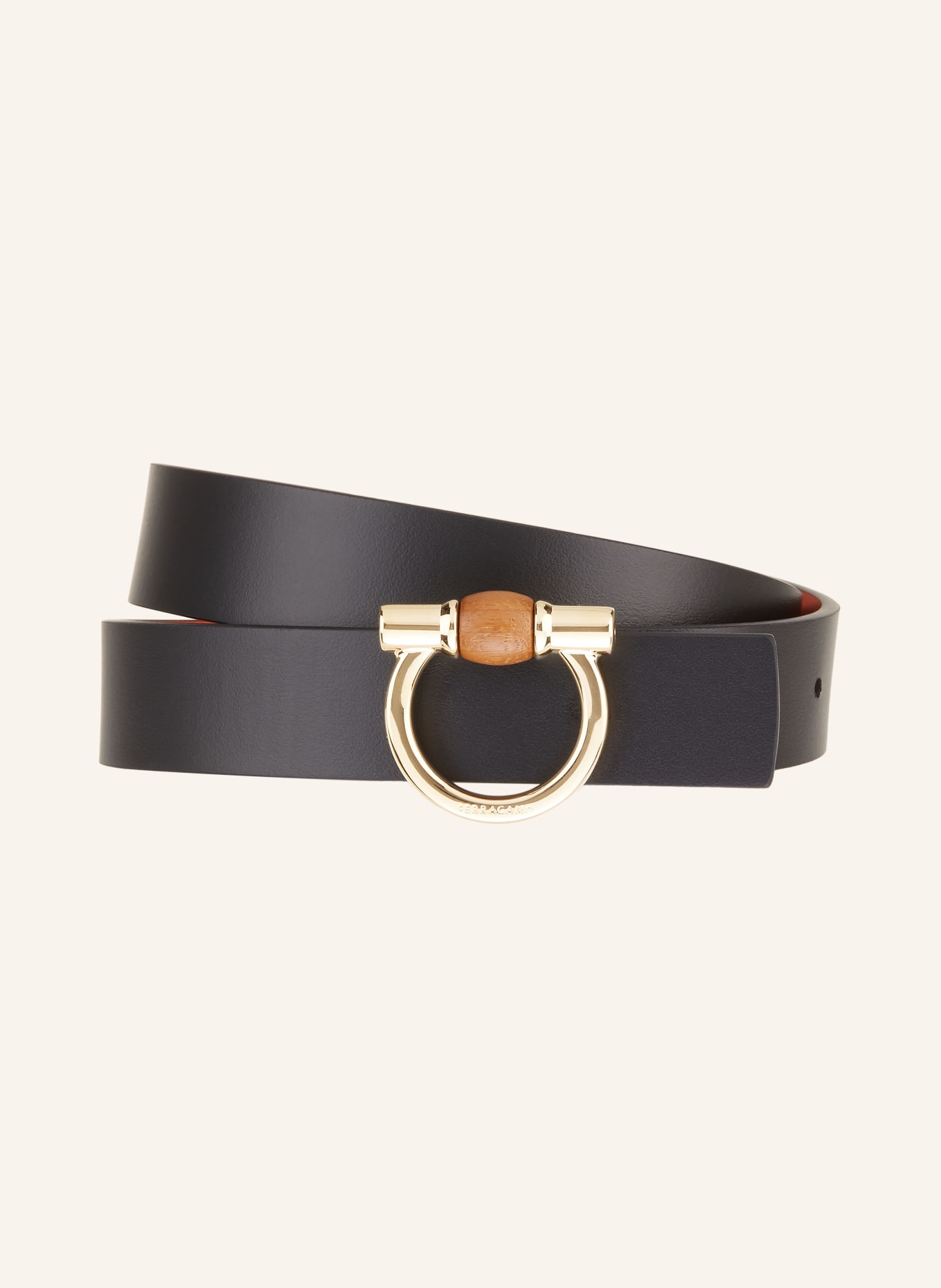 FERRAGAMO Reversible leather belt, Color: BLACK/ COGNAC (Image 3)