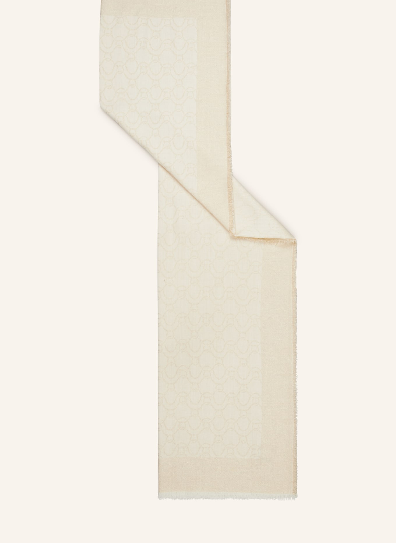 FERRAGAMO Schal WAVELUX mit Glitzergarn, Farbe: CREME/ GOLD (Bild 2)