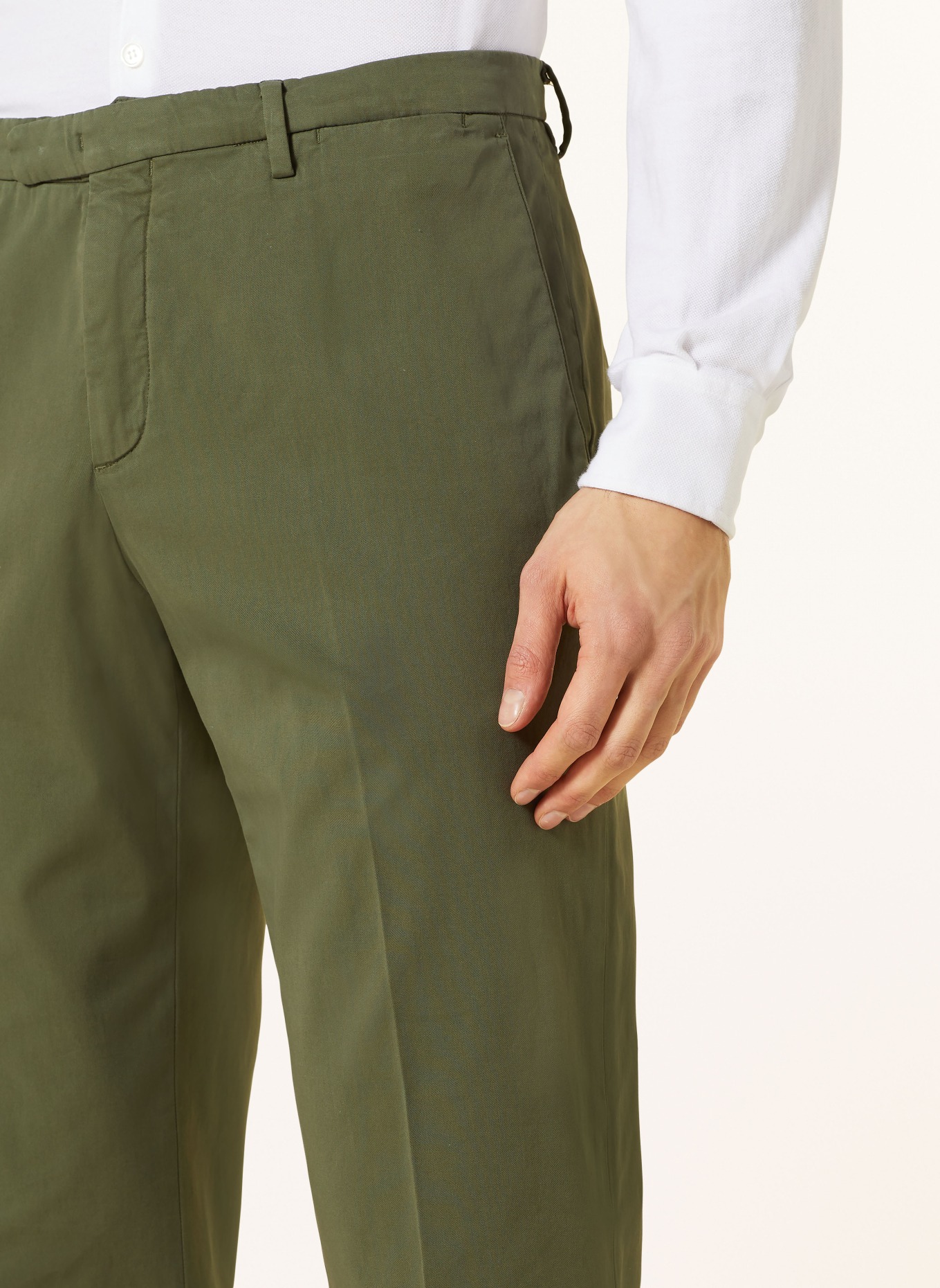 BOGLIOLI Chino kalhoty Slim Fit, Barva: OLIVOVÁ (Obrázek 5)