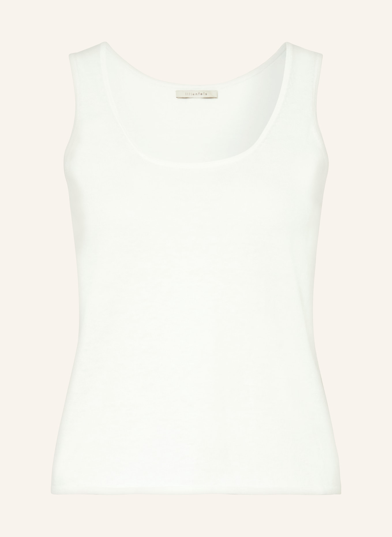lilienfels Top with linen, Color: WHITE (Image 1)