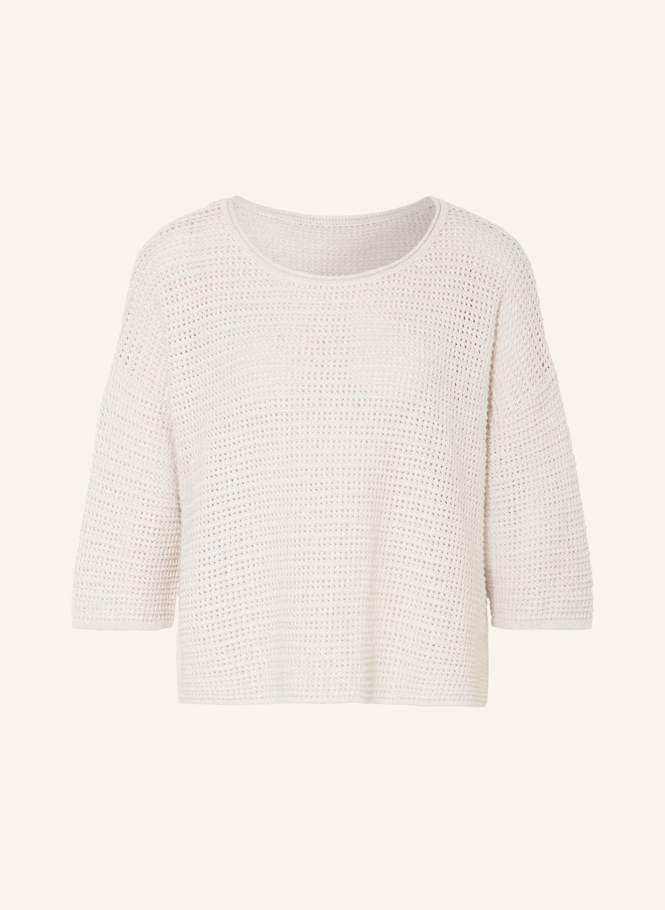 lilienfels Knit shirt with linen, Color: BEIGE (Image 1)