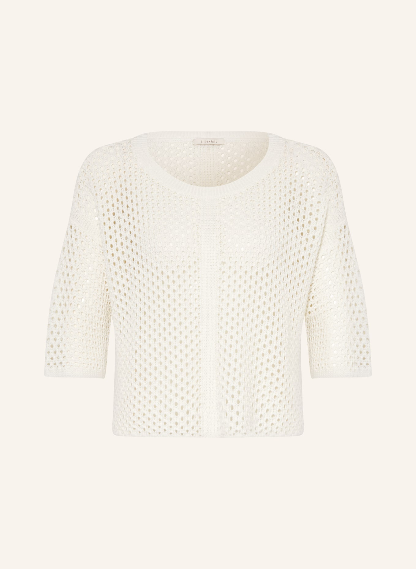 lilienfels Knit shirt with linen, Color: WHITE (Image 1)