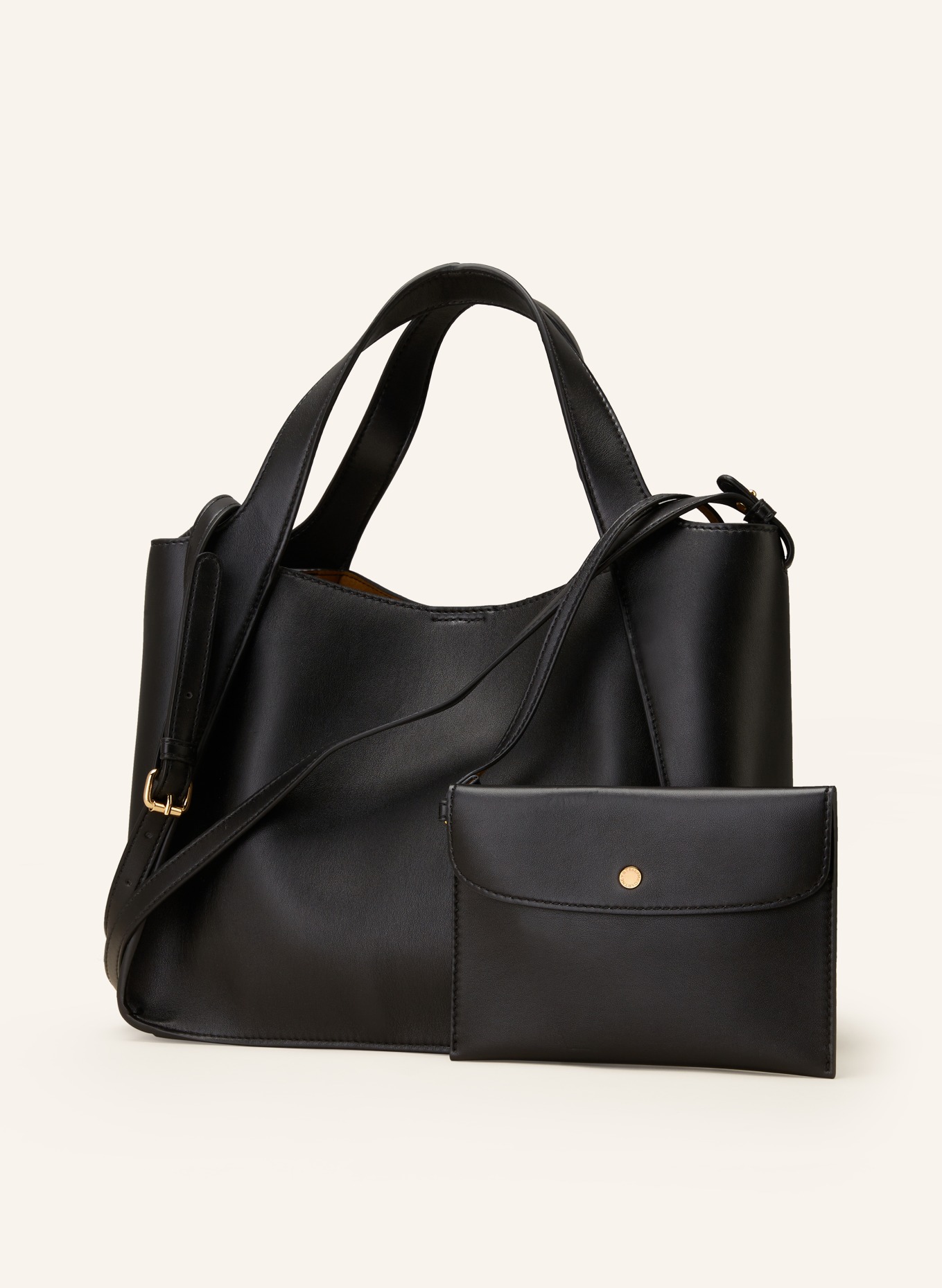 STELLA McCARTNEY Shopper with pouch, Color: BLACK (Image 2)
