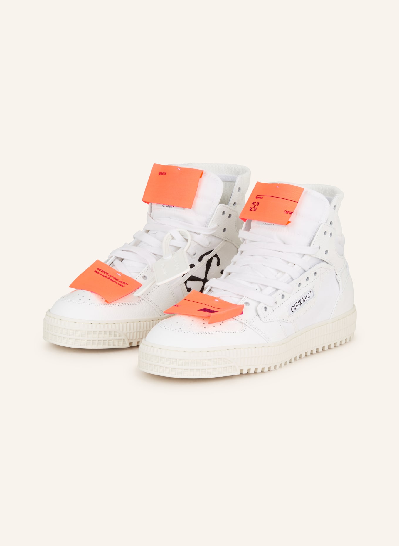 Off-White High-top sneakers OFF COURT 3.0, Color: WHITE/ NEON ORANGE (Image 1)