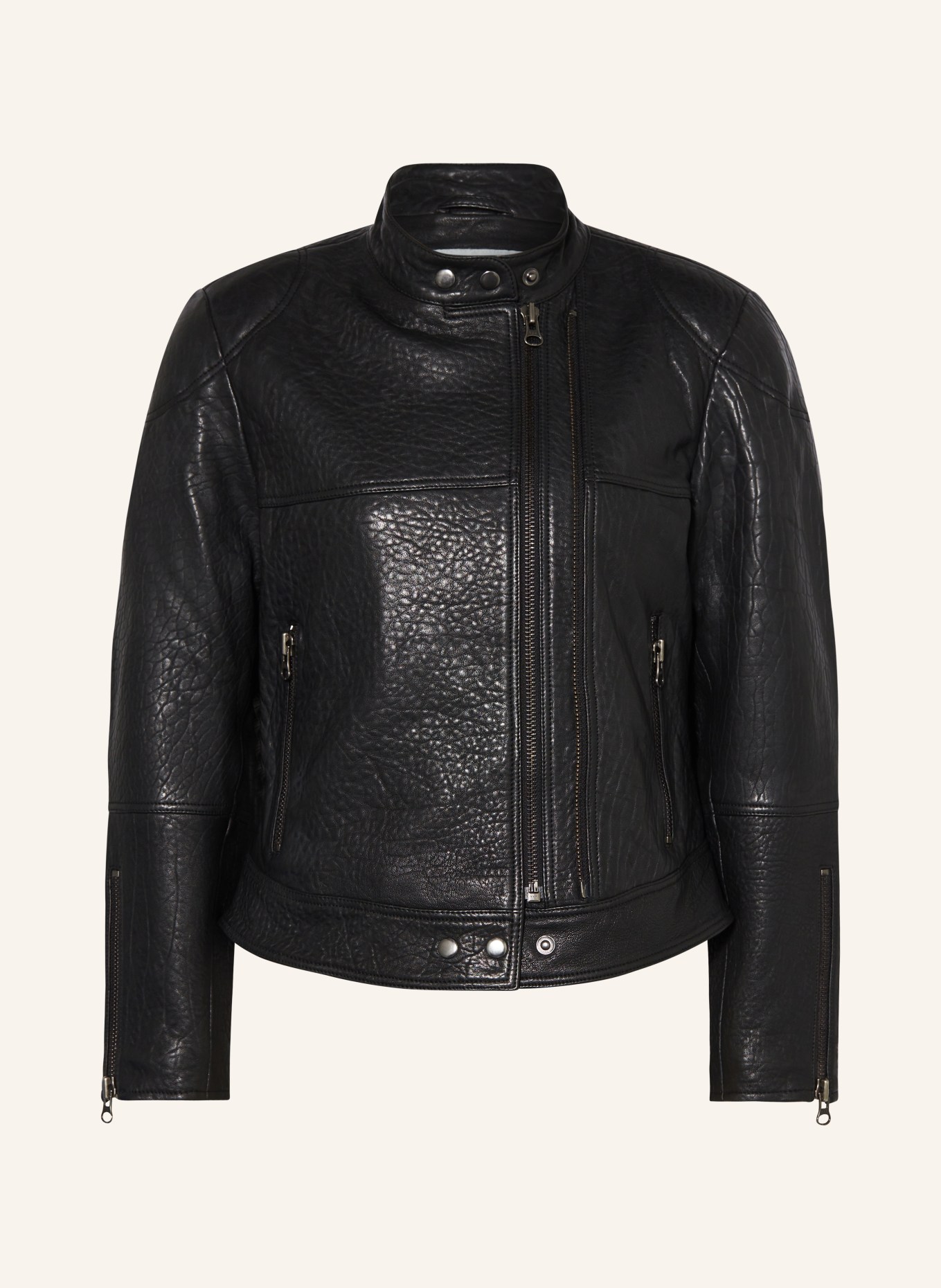ENVELOPE 1976 Leather jacket, Color: BLACK (Image 1)