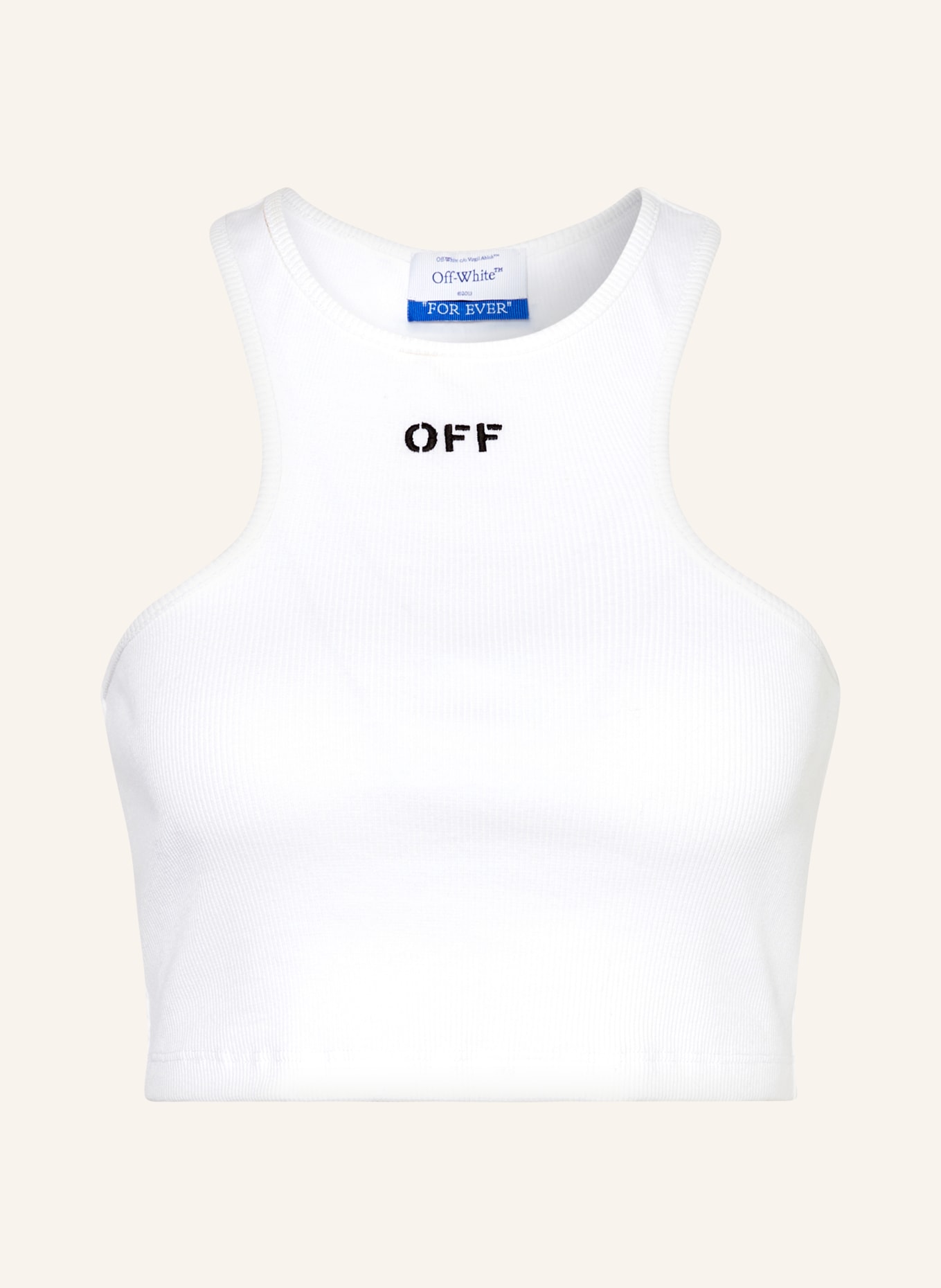 Off-White Cropped top, Color: WHITE/ BLACK (Image 1)