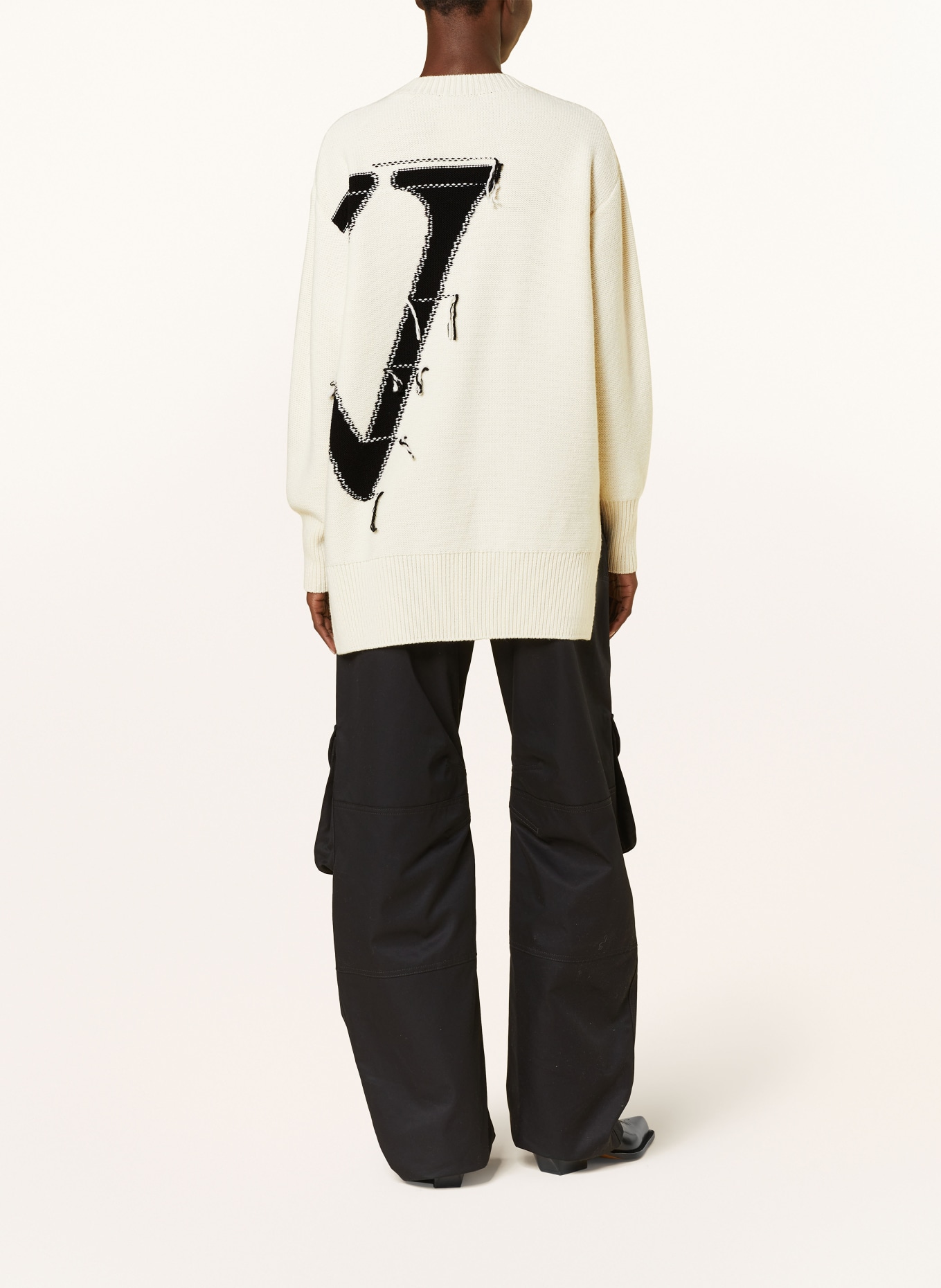 Off-White Oversized sweater, Color: WHITE/ BLACK (Image 3)
