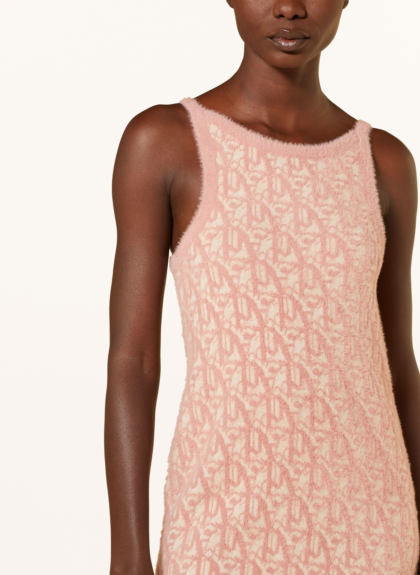 Palm Angels Knit dress, Color: BEIGE/ ROSE (Image 4)