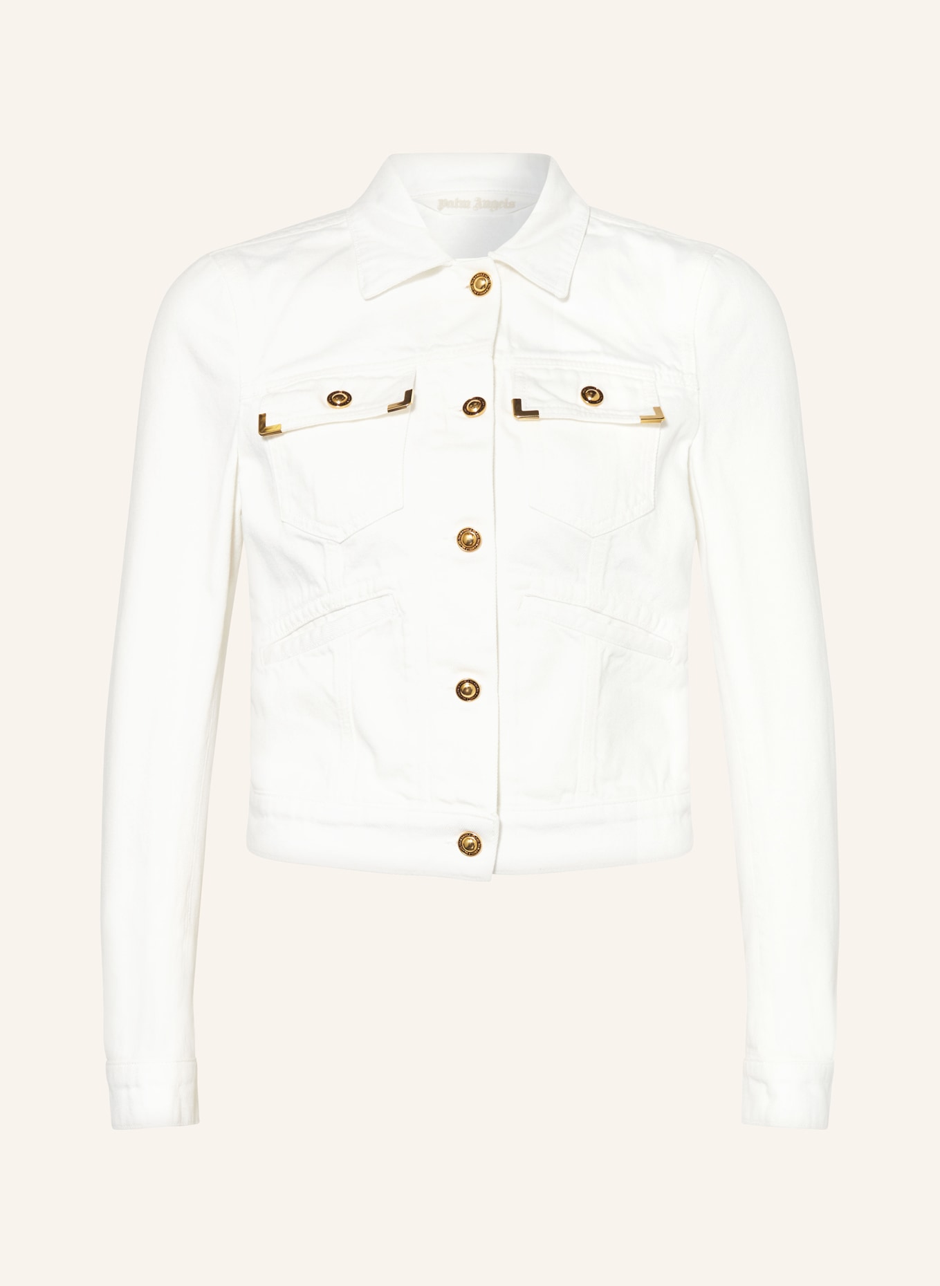 Palm Angels Denim jacket, Color: WHITE (Image 1)