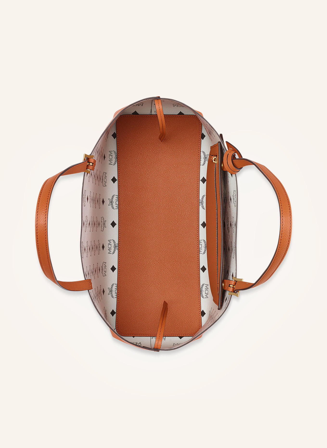 MCM Shopper HIMMEL MEDIUM reversible: CO COGNAC