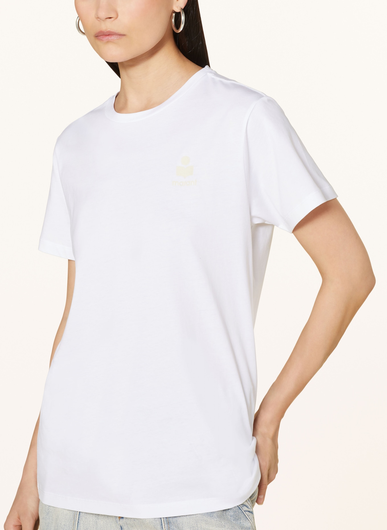 MARANT ÉTOILE T-shirt ABY, Color: WHITE (Image 4)