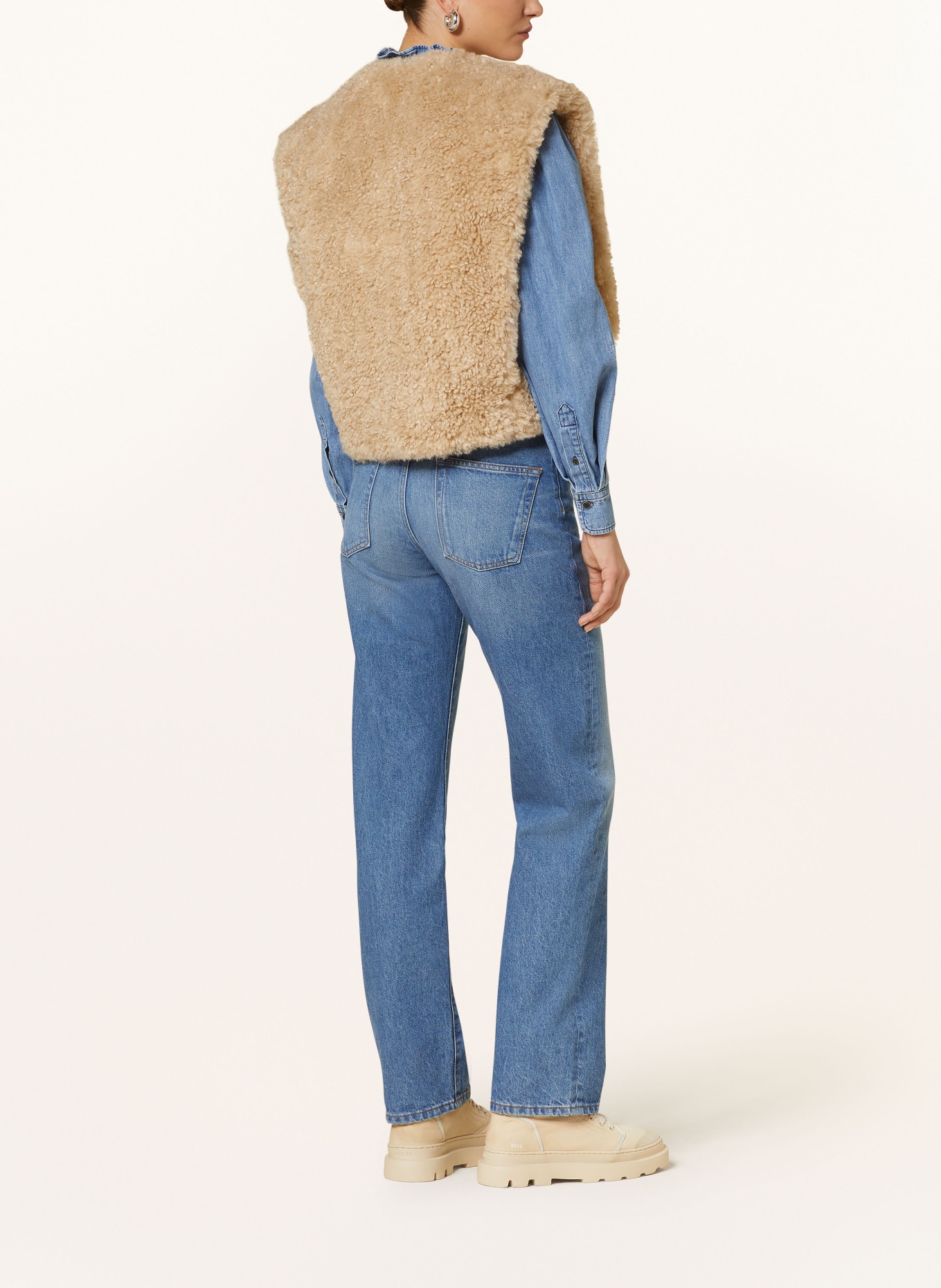 MARANT ÉTOILE Faux fur vest FELIZ, Color: ECRU (Image 3)