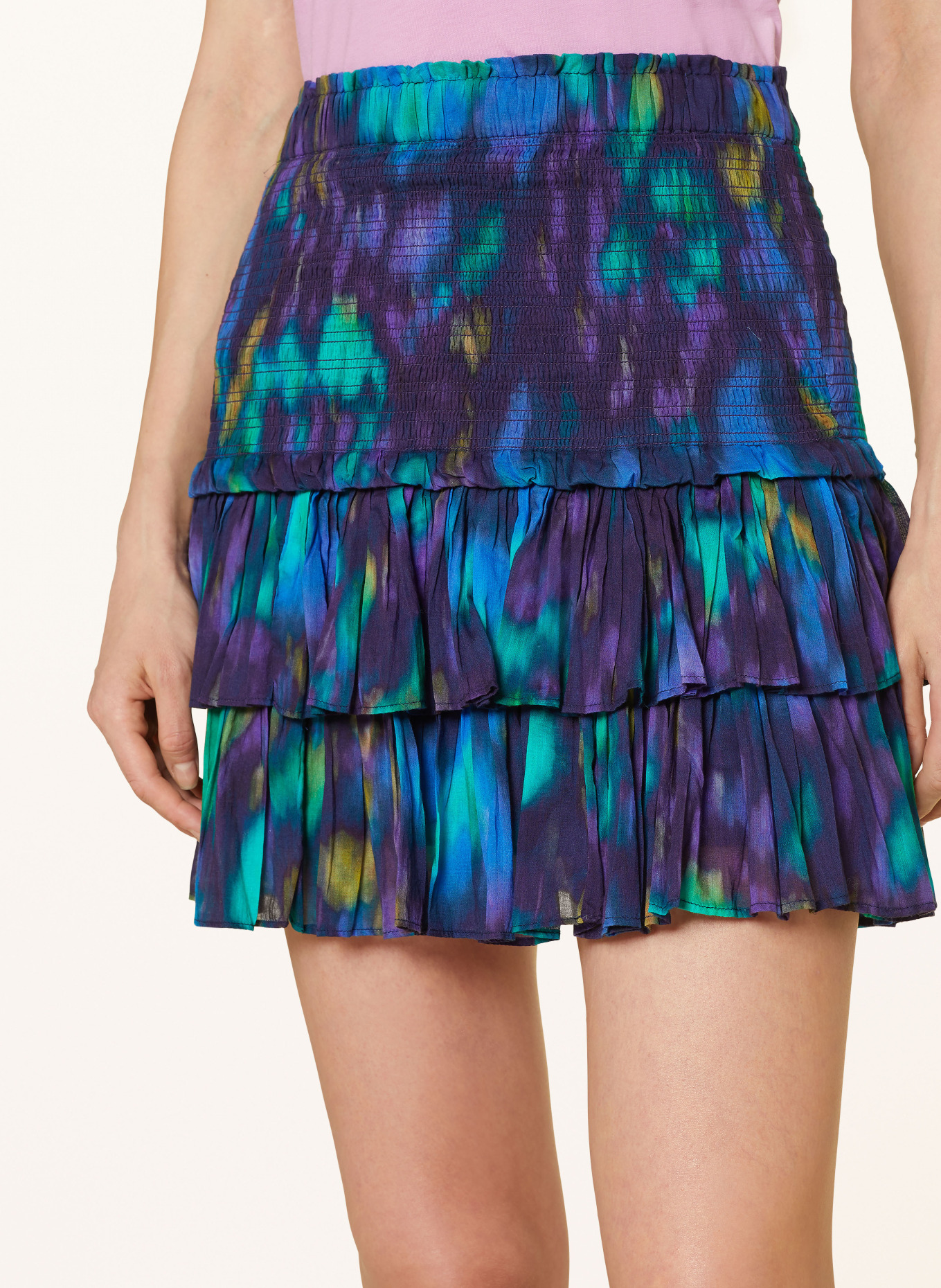 MARANT ÉTOILE Skirt NAOMI, Color: BLUE/ GREEN (Image 4)