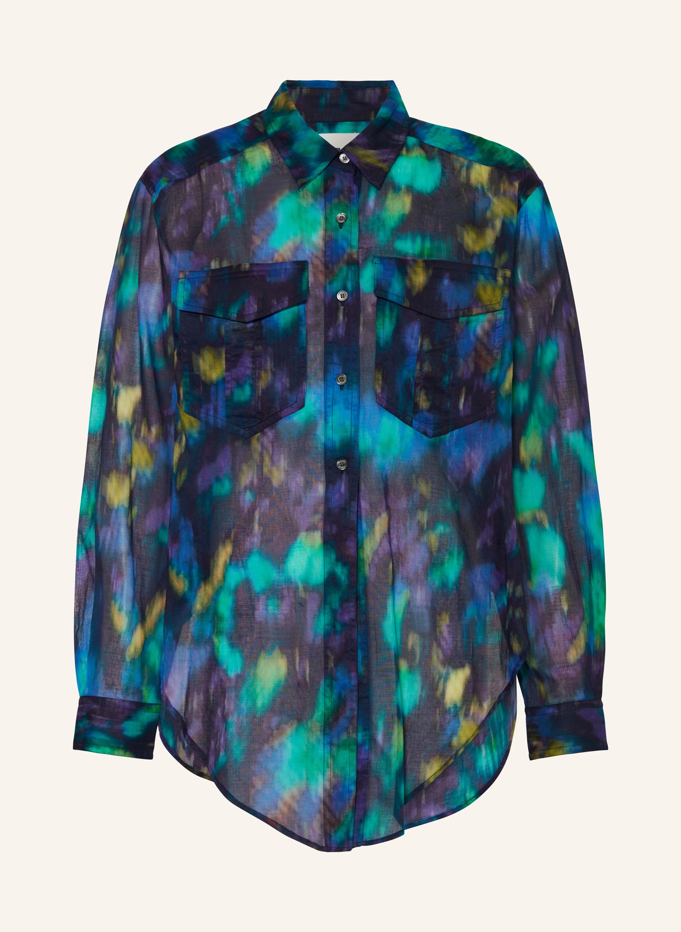 MARANT ÉTOILE Shirt blouse NATH, Color: PURPLE/ GREEN/ YELLOW (Image 1)