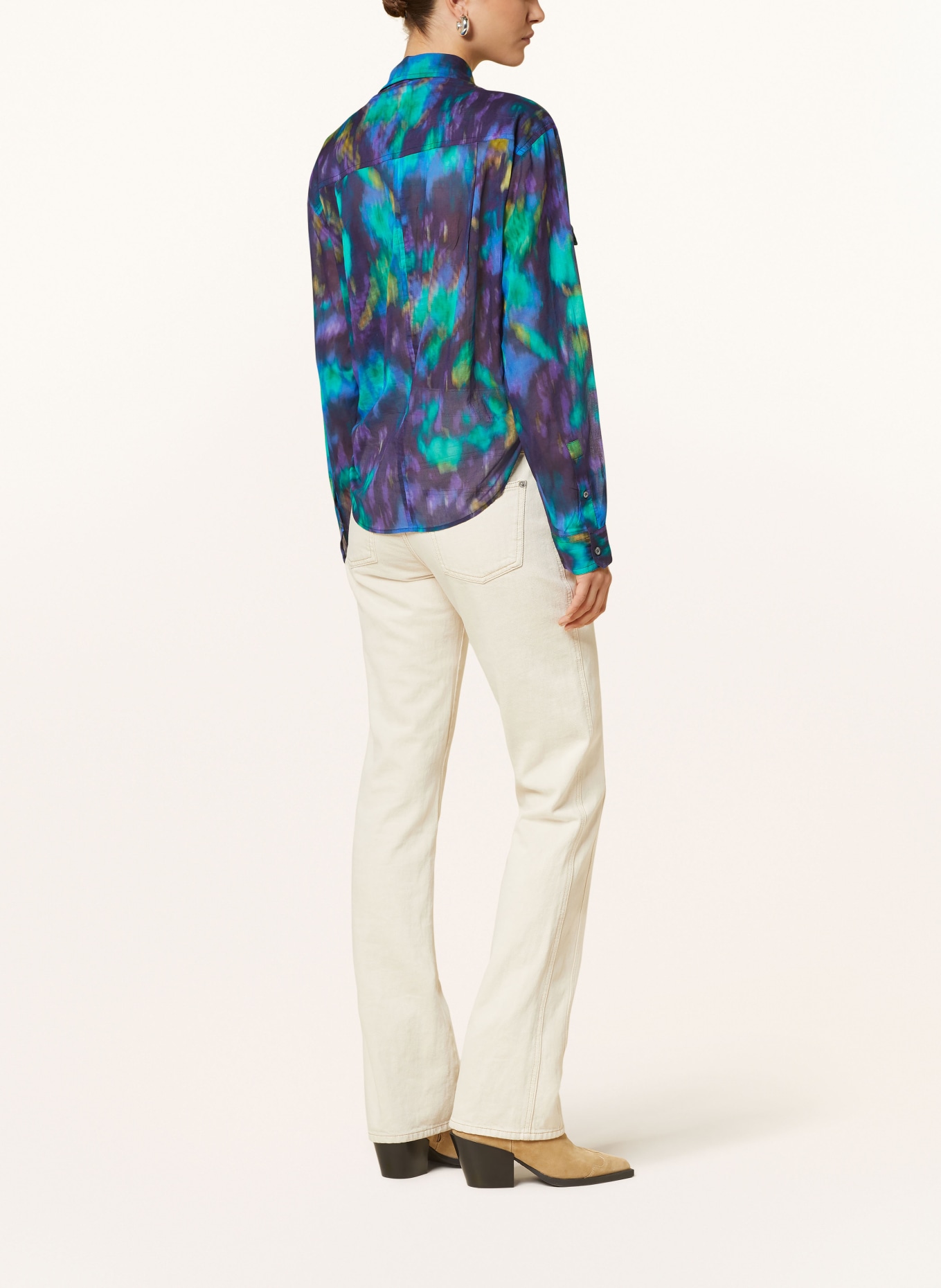MARANT ÉTOILE Shirt blouse NATH, Color: PURPLE/ GREEN/ YELLOW (Image 3)