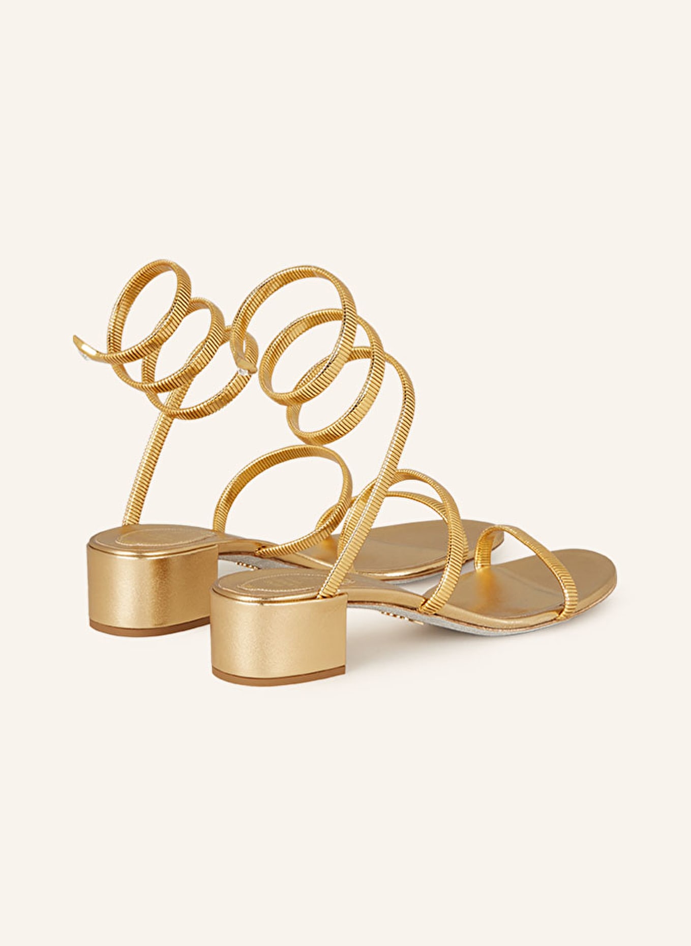 RENE CAOVILLA Sandaletten mit Schmuckperlen, Farbe: GOLD (Bild 2)