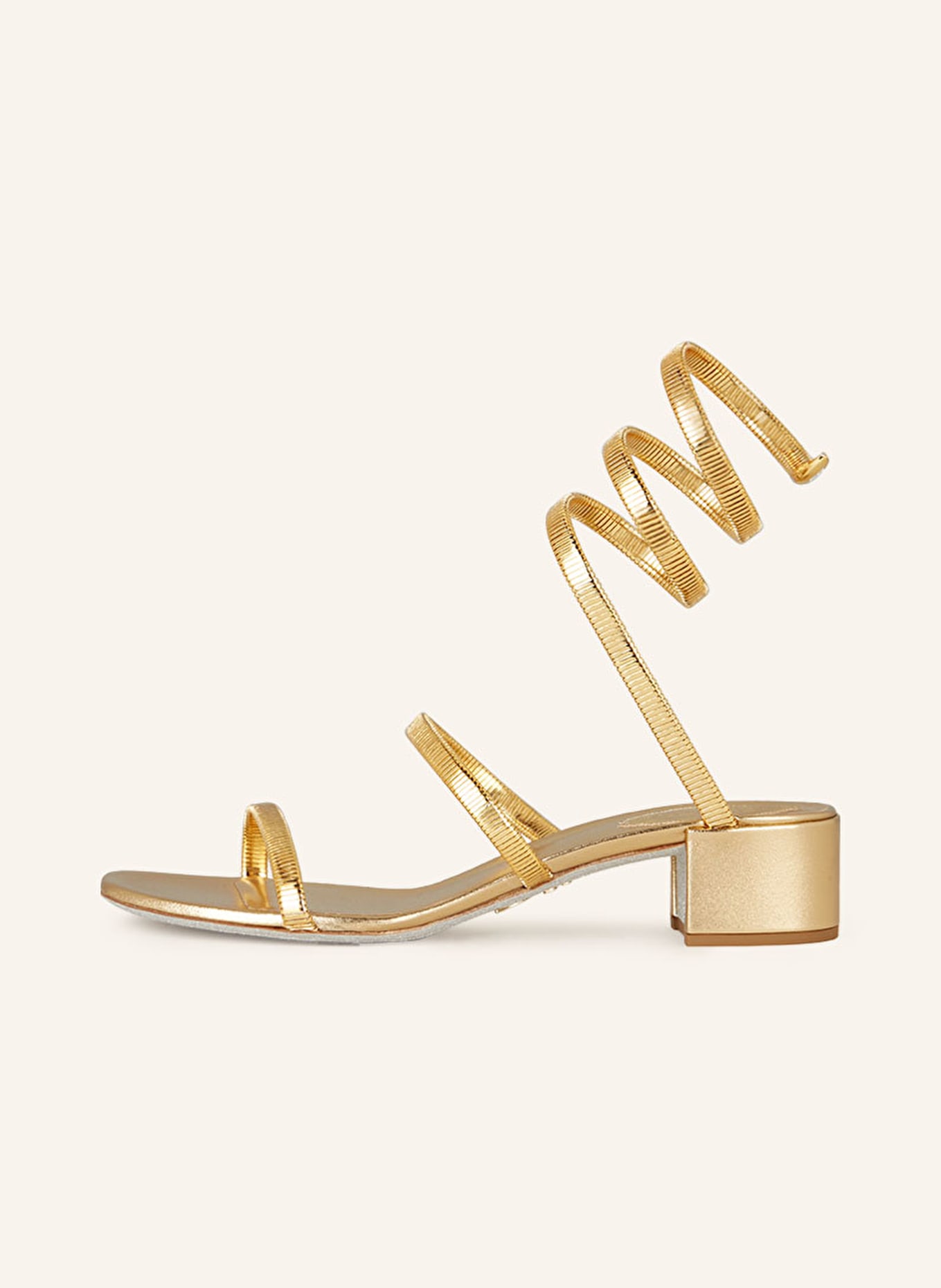 RENE CAOVILLA Sandals with decorative beads, Color: GOLD (Image 4)