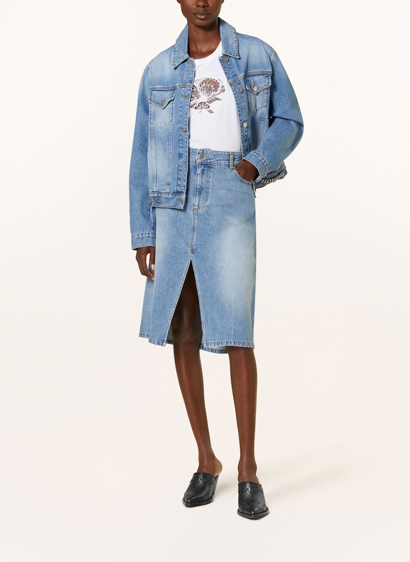 STELLA McCARTNEY Spódnica jeansowa, Kolor: 4599 MID VINTAGE BLUE (Obrazek 2)