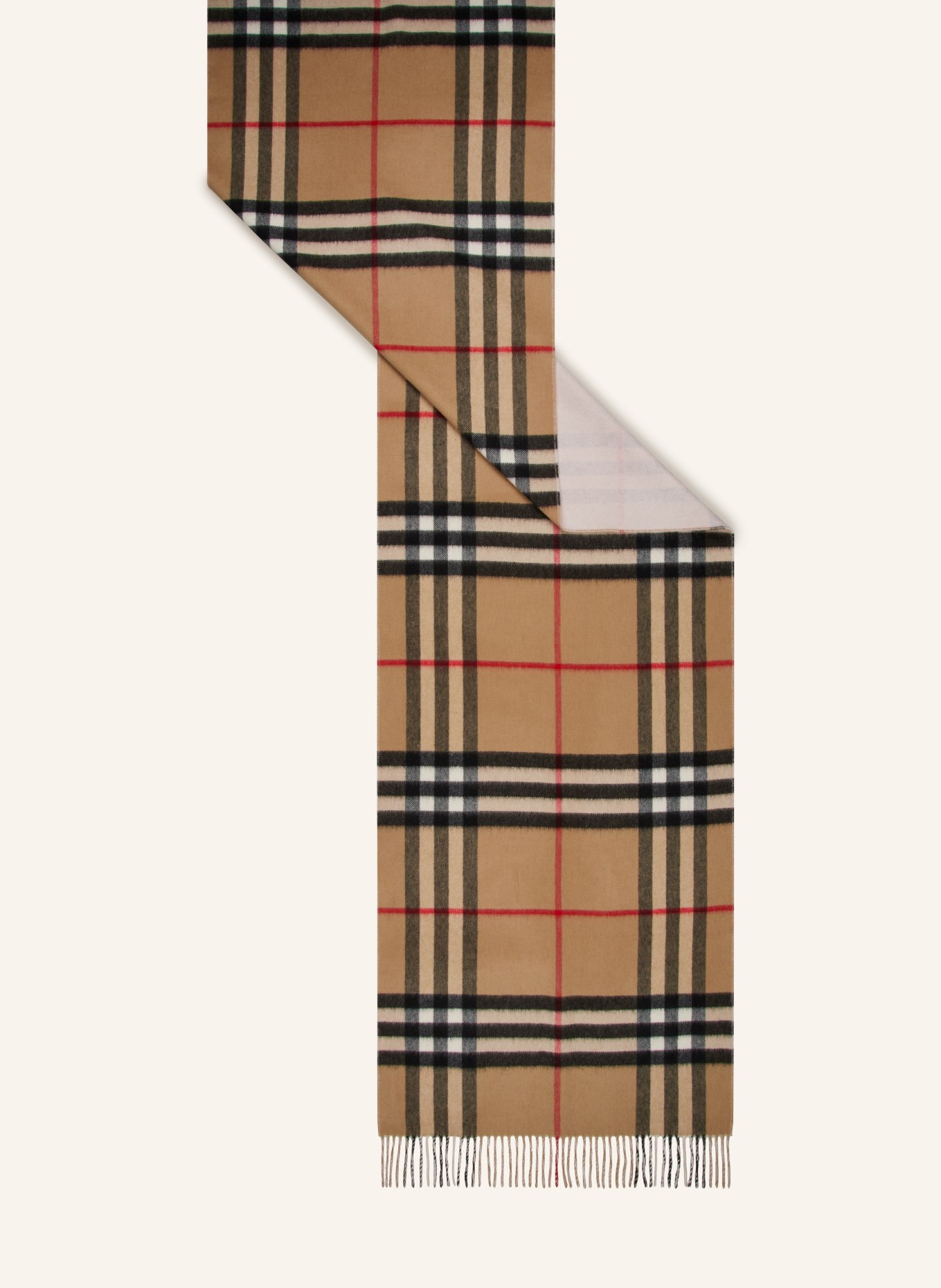 BURBERRY Cashmere scarf, Color: LIGHT PINK/ CAMEL/ BLACK (Image 2)