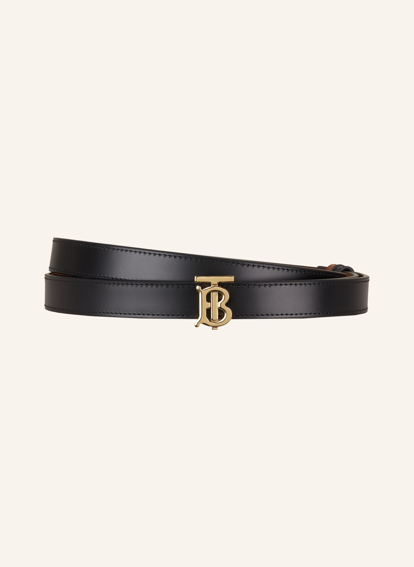 BURBERRY Reversible leather belt, Color: BLACK/ COGNAC (Image 2)