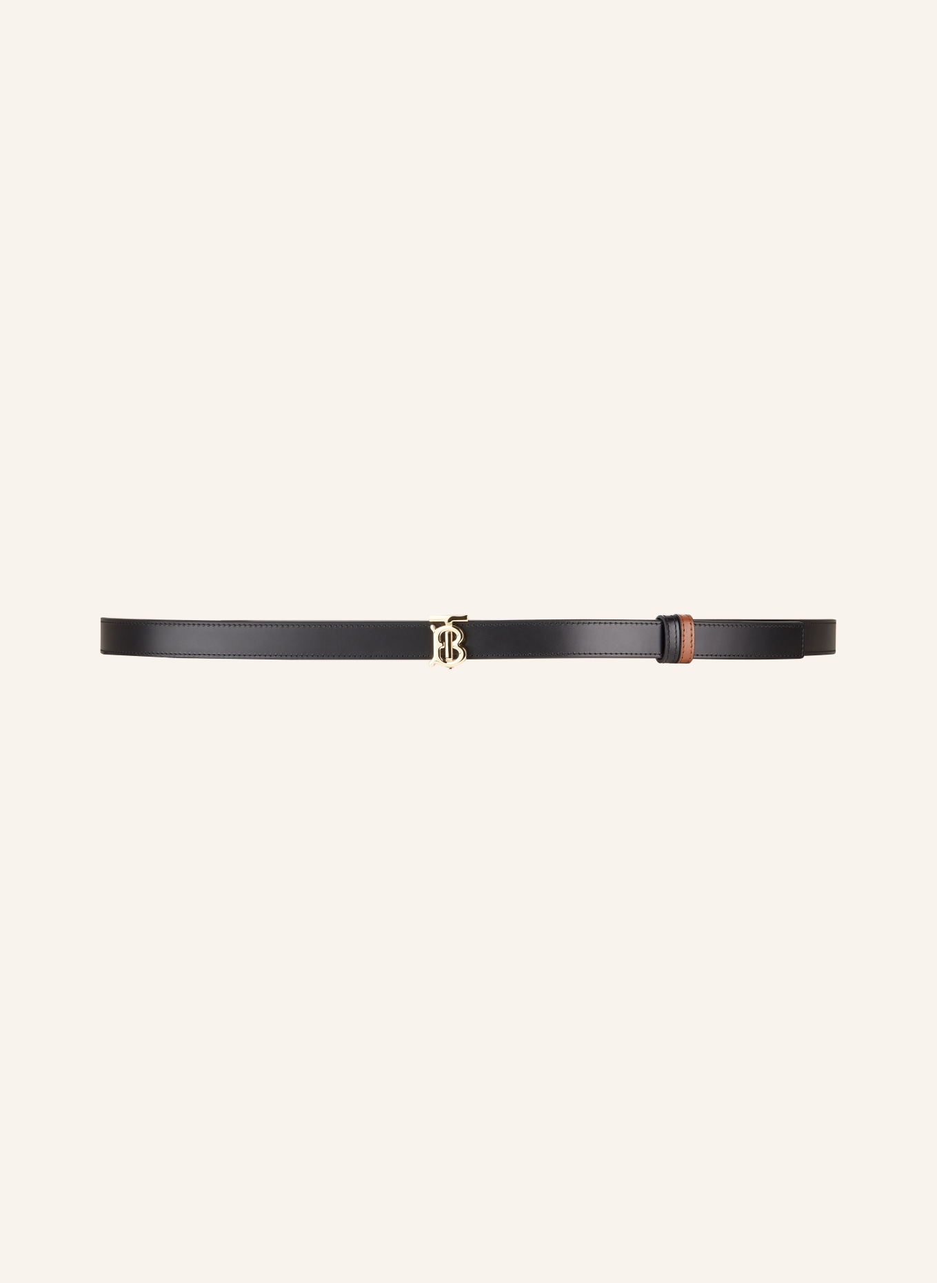 BURBERRY Reversible leather belt, Color: BLACK/ COGNAC (Image 3)