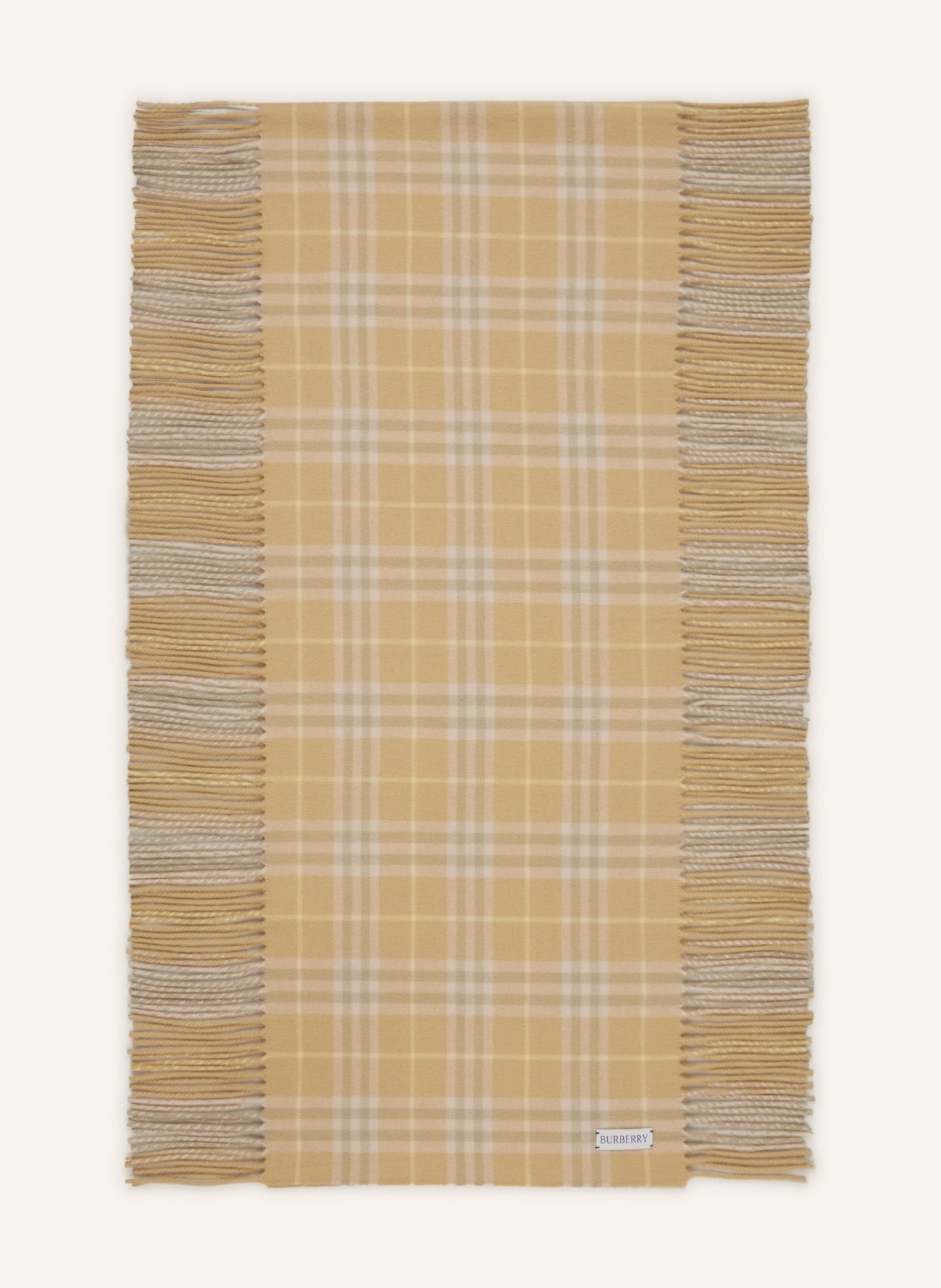 BURBERRY Cashmere scarf, Color: BEIGE/ LIGHT BROWN (Image 1)