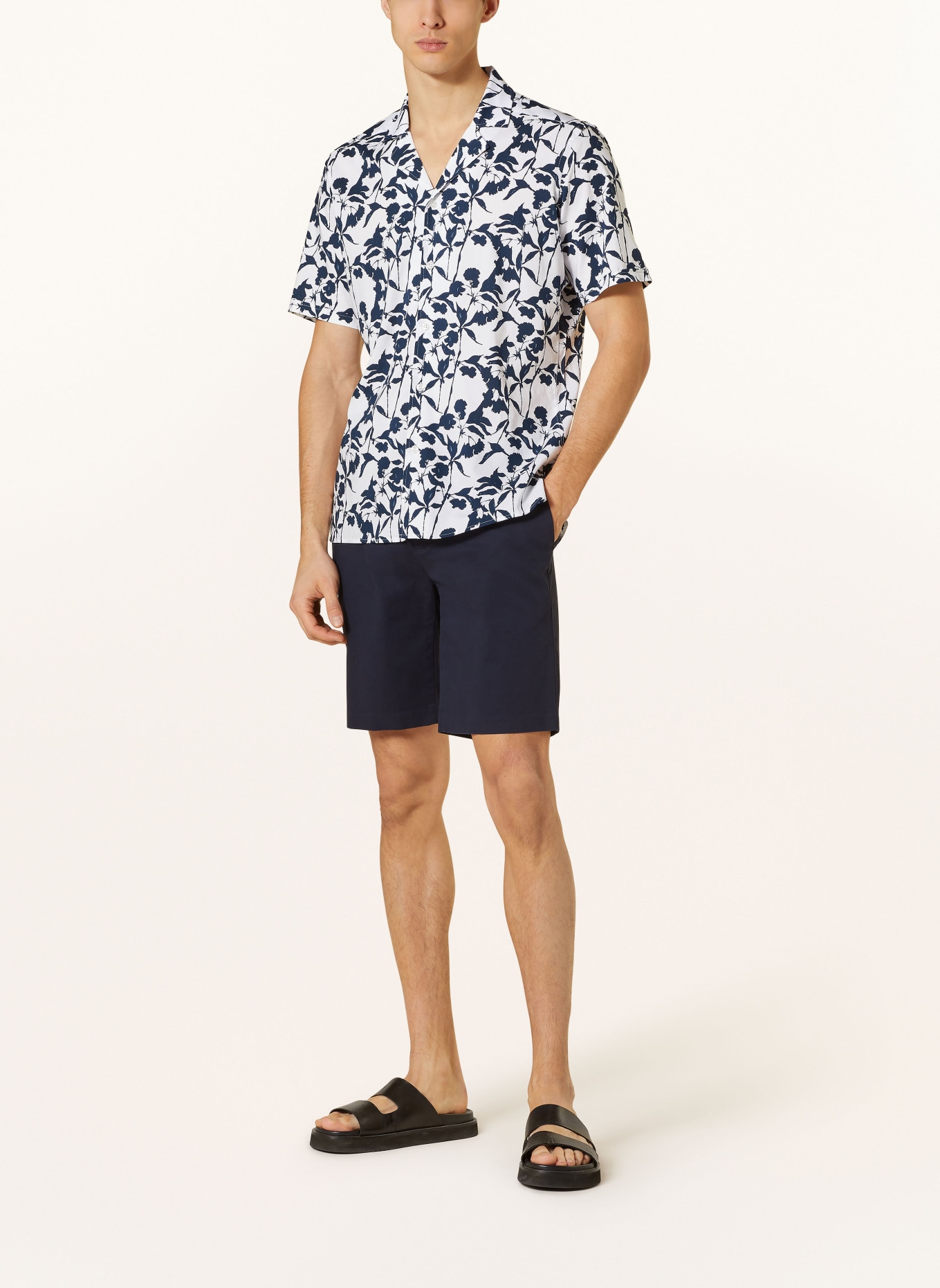 STROKESMAN'S Resort shirt slim fit, Color: DARK BLUE/ WHITE (Image 2)