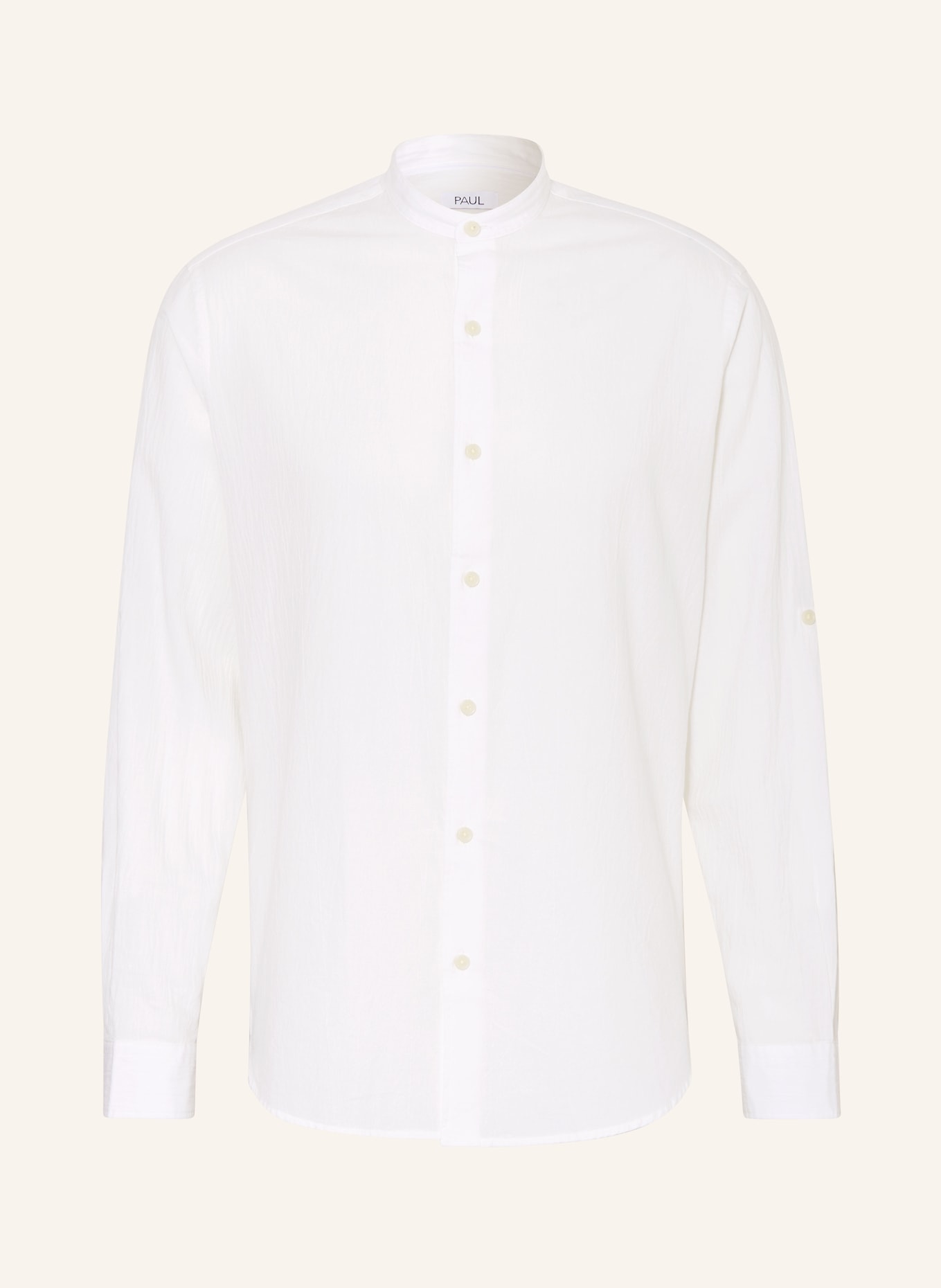PAUL Shirt slim fit with stand-up collar, Color: WHITE (Image 1)