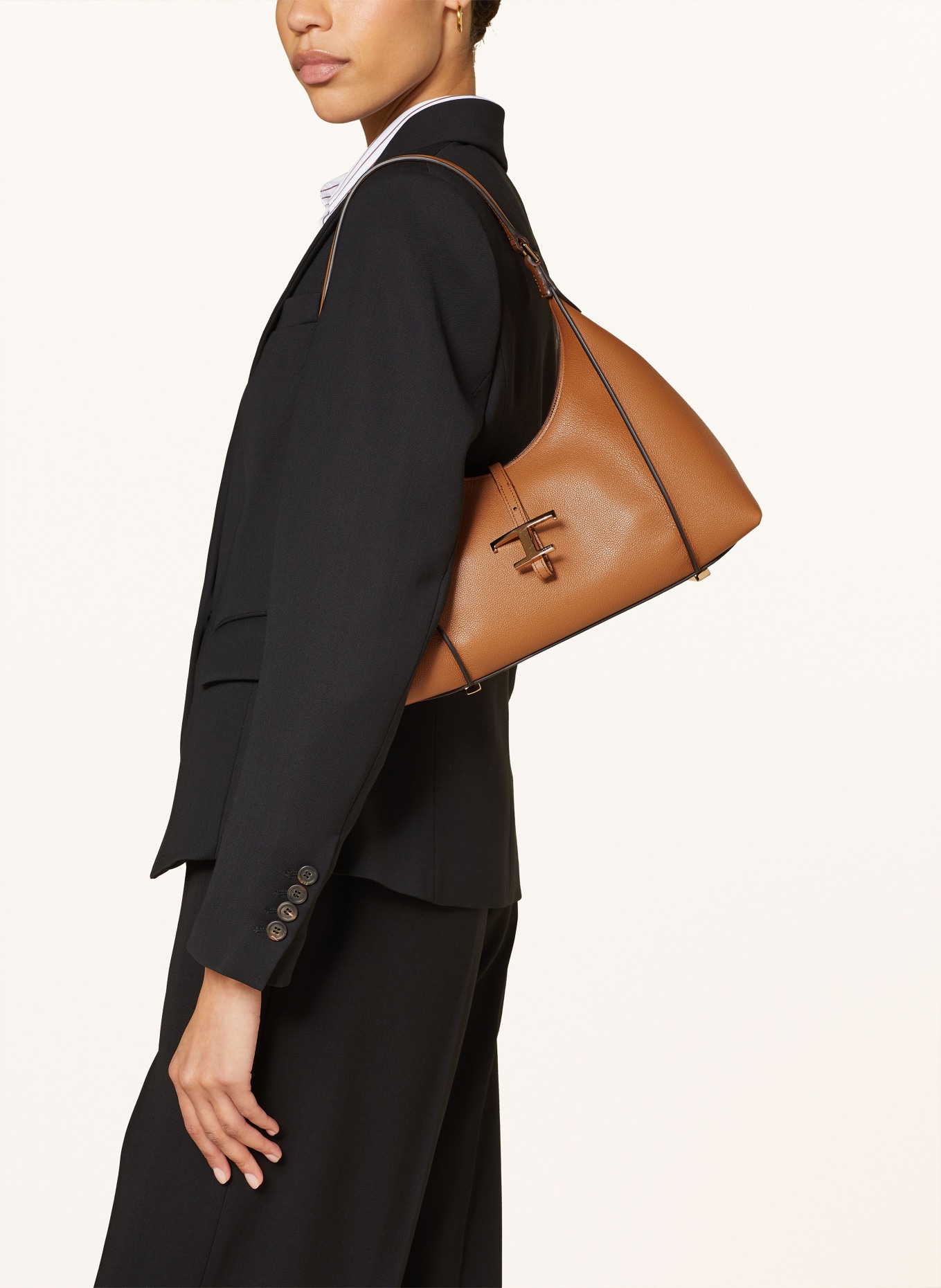 TOD S Hobo Bag T TIMELESS SMALL in cognac