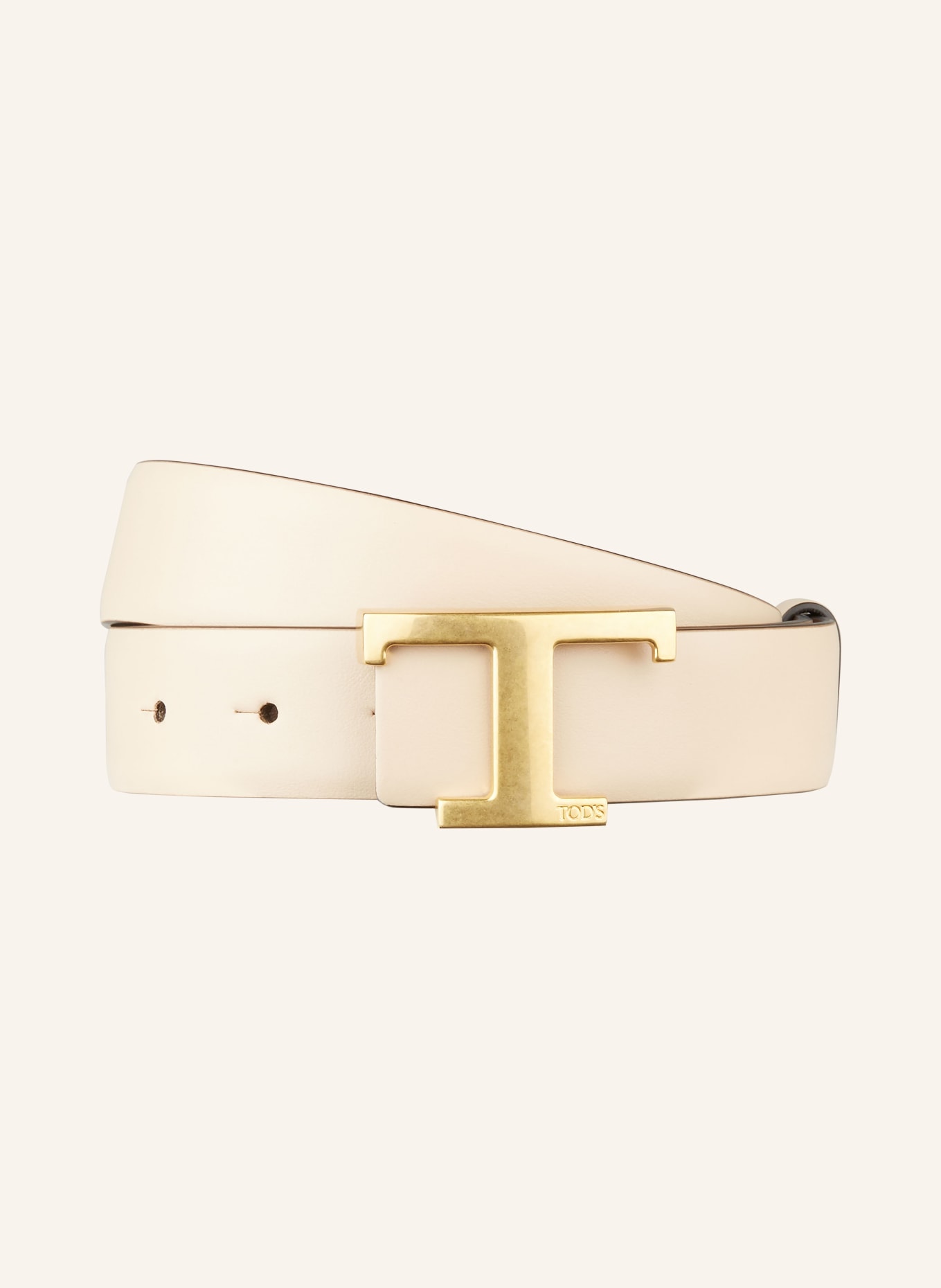 TOD'S Reversible leather belt, Color: WHITE (Image 1)