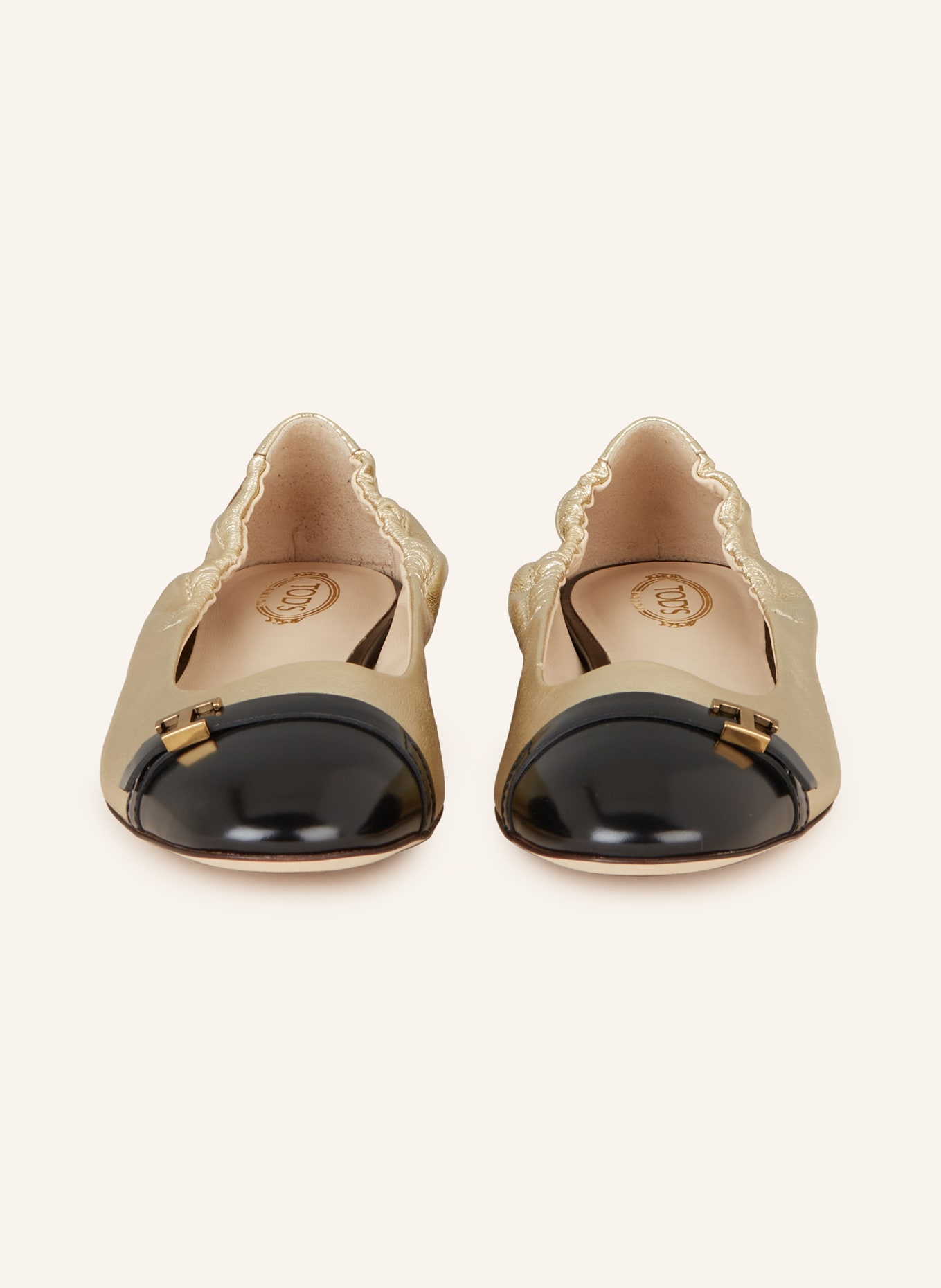 TOD'S Ballet flats CUOIO 94K, Color: BLACK/ GOLD (Image 3)