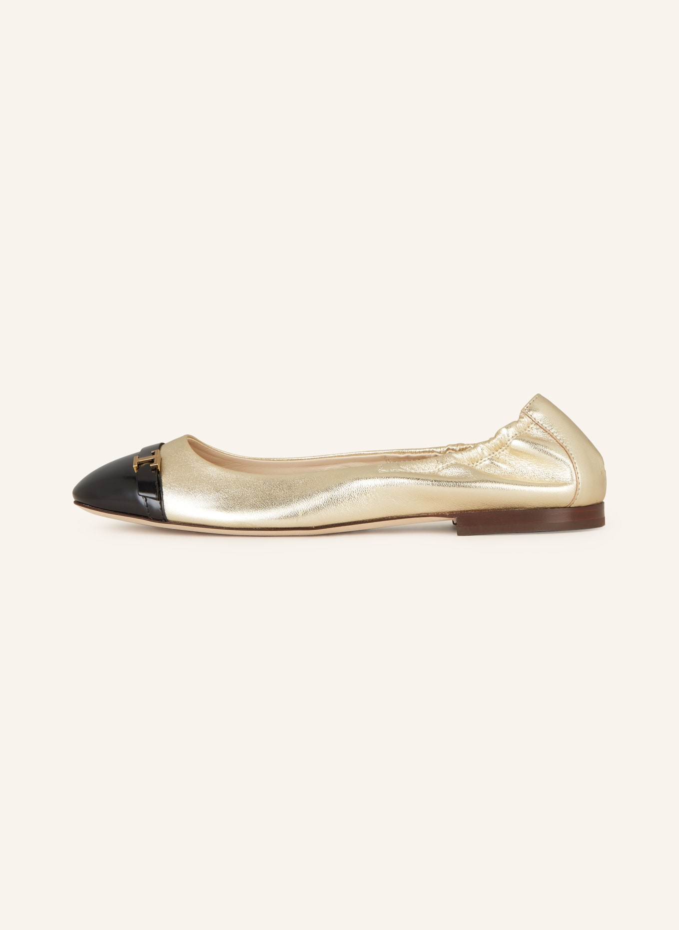 TOD'S Ballet flats CUOIO 94K, Color: BLACK/ GOLD (Image 4)