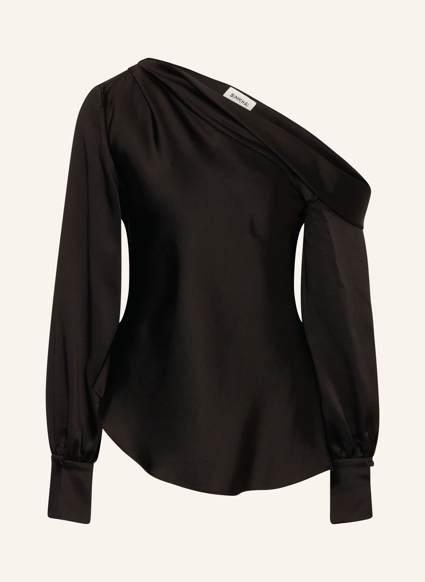 SIMKHAI Shirt blouse ALICE made of satin, Color: BLACK (Image 1)
