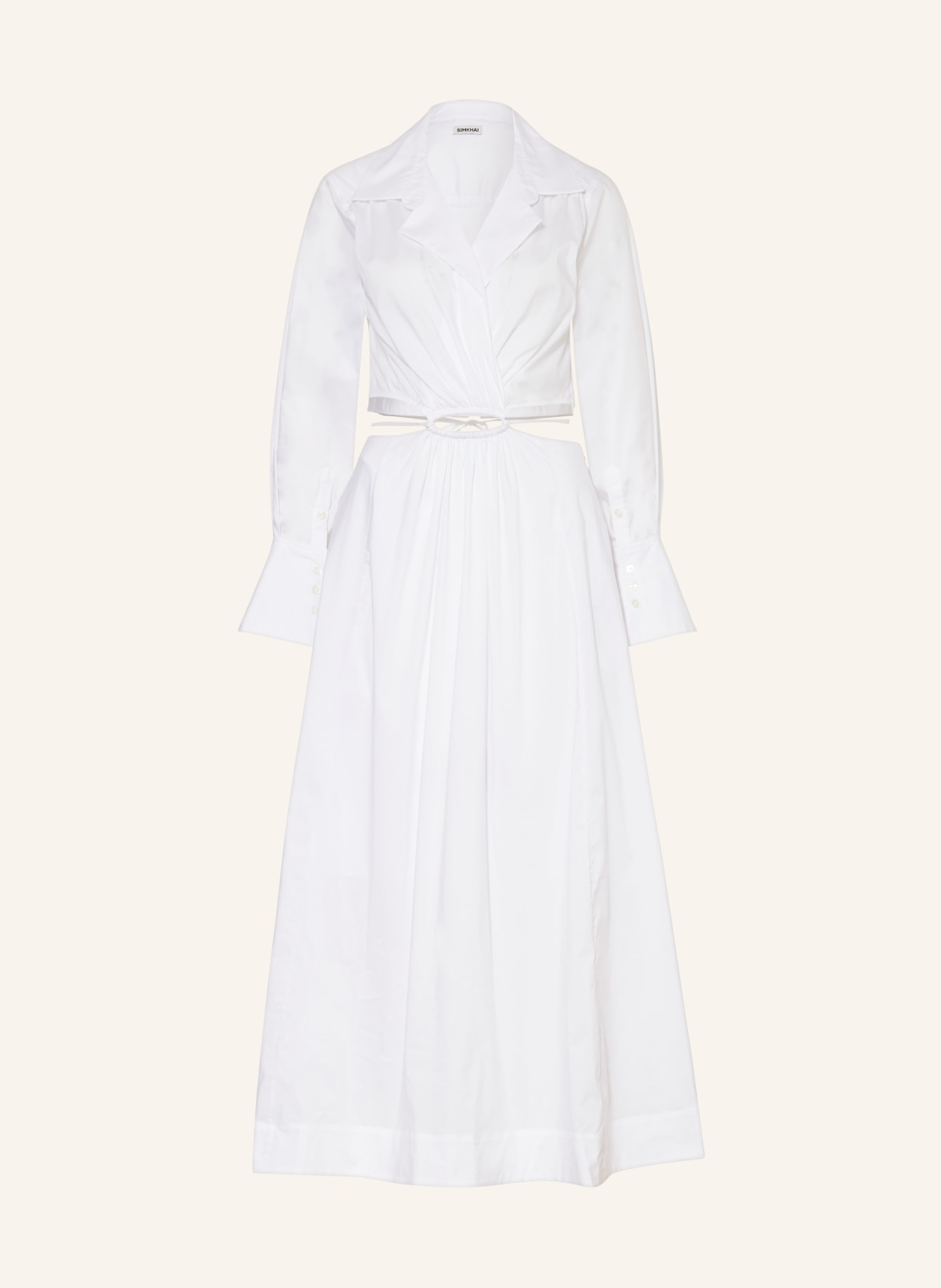 SIMKHAI Kleid ALEX mit Cut-outs, Farbe: WEISS (Bild 1)
