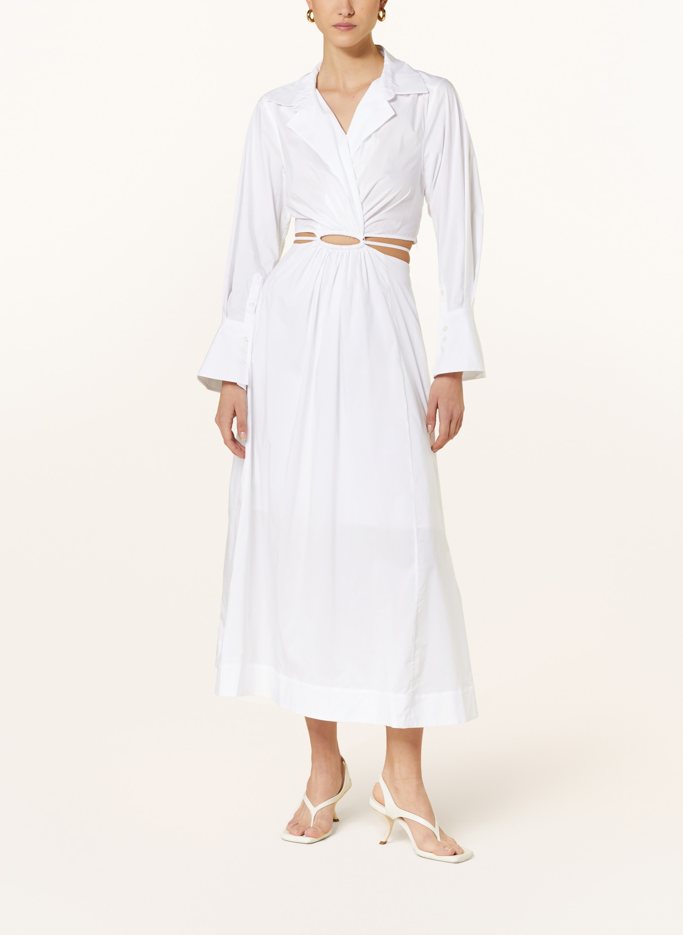 SIMKHAI Kleid ALEX mit Cut-outs, Farbe: WEISS (Bild 2)