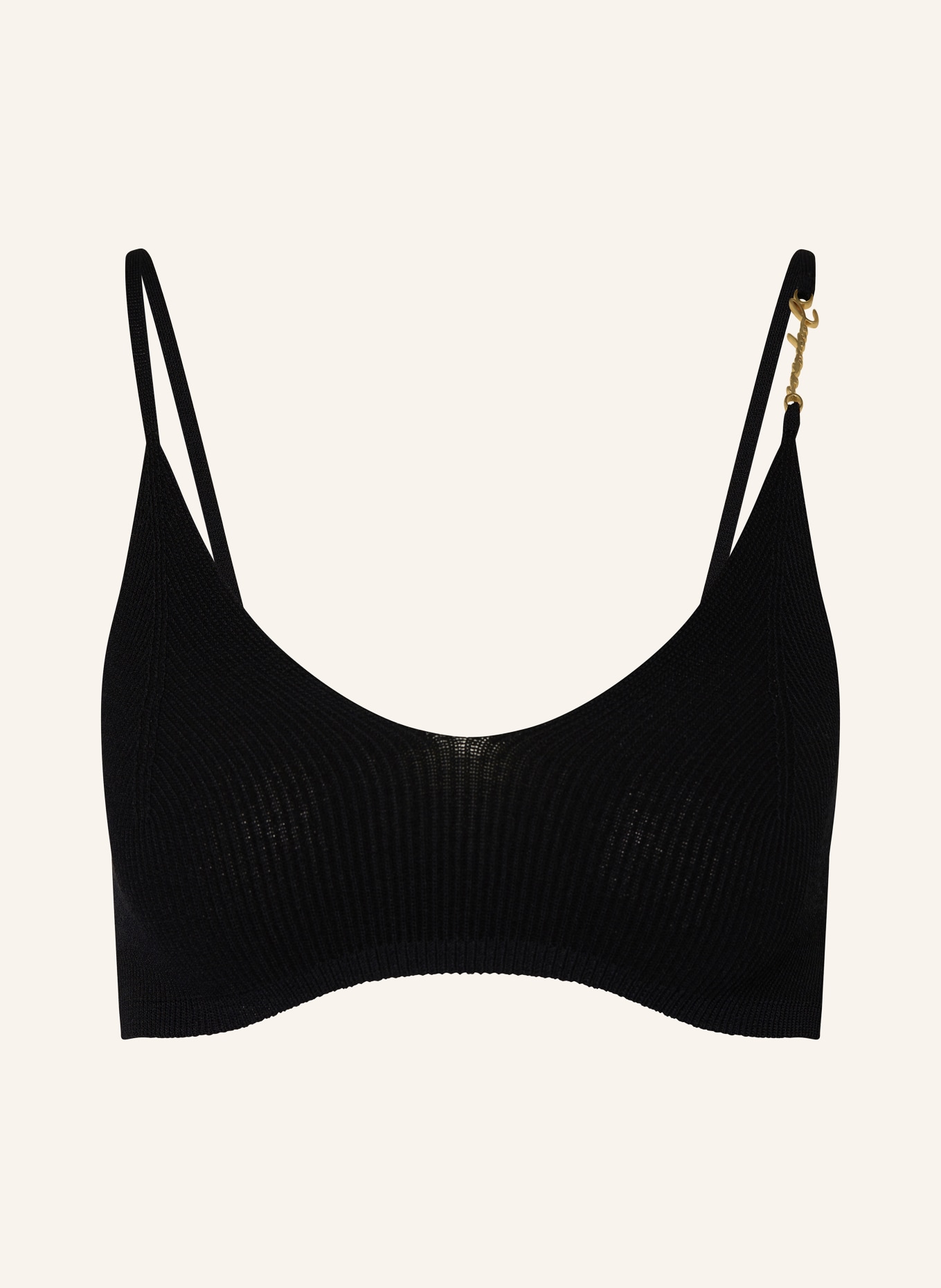 JACQUEMUS Bralette LE BANDEAU PRALU: BLACK