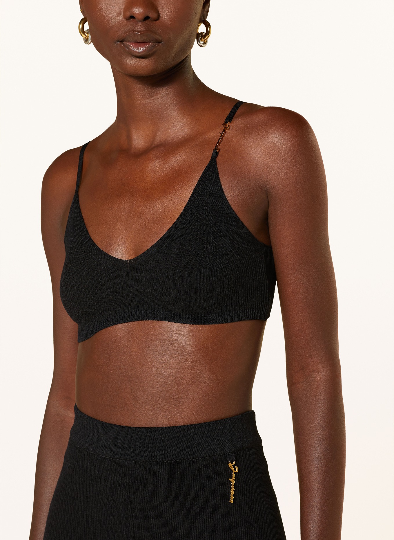 JACQUEMUS Bralette LE BANDEAU PRALU: BLACK