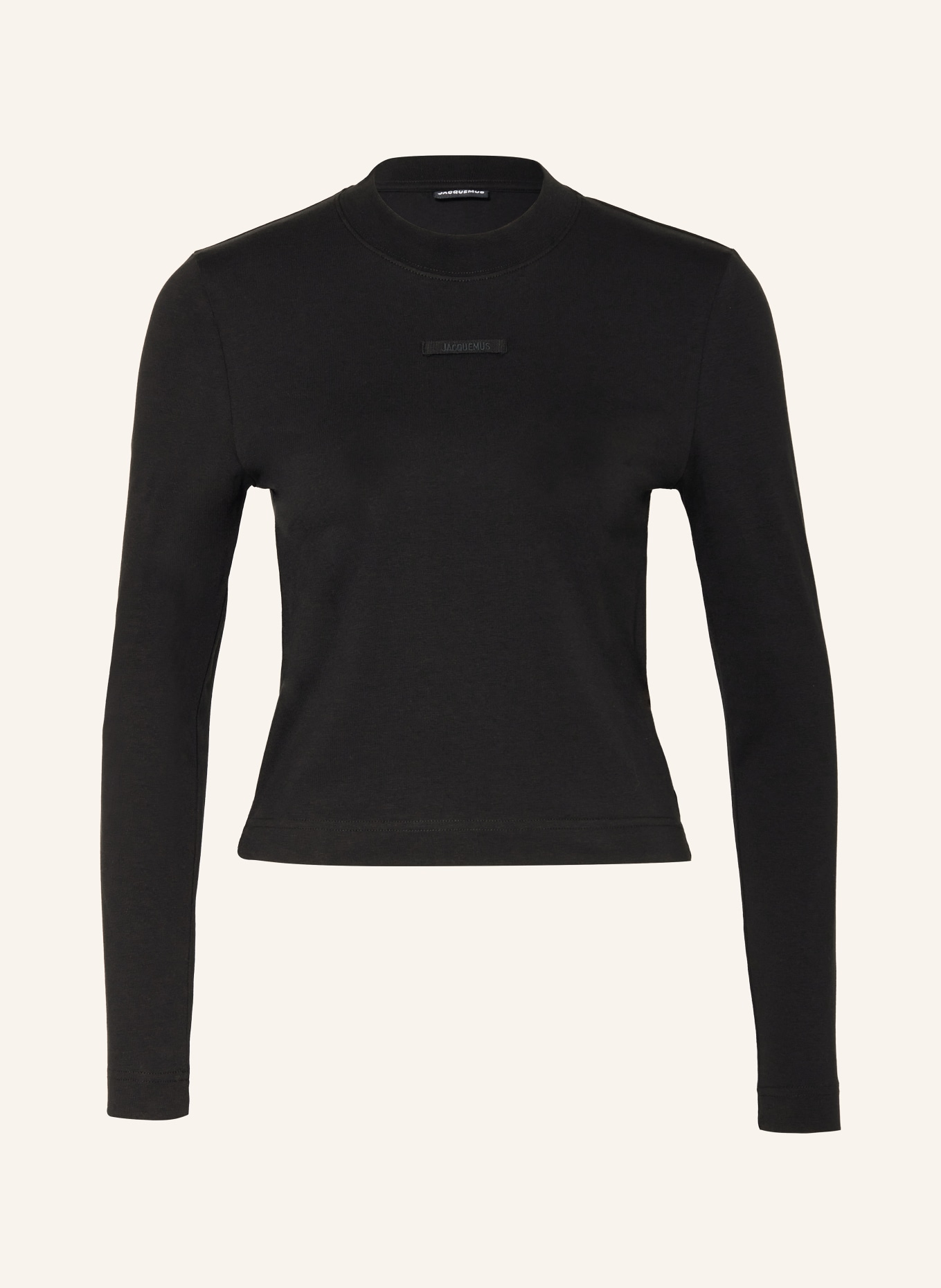JACQUEMUS Long sleeve shirt LE T-SHIRT GROS GRAIN, Color: BLACK (Image 1)