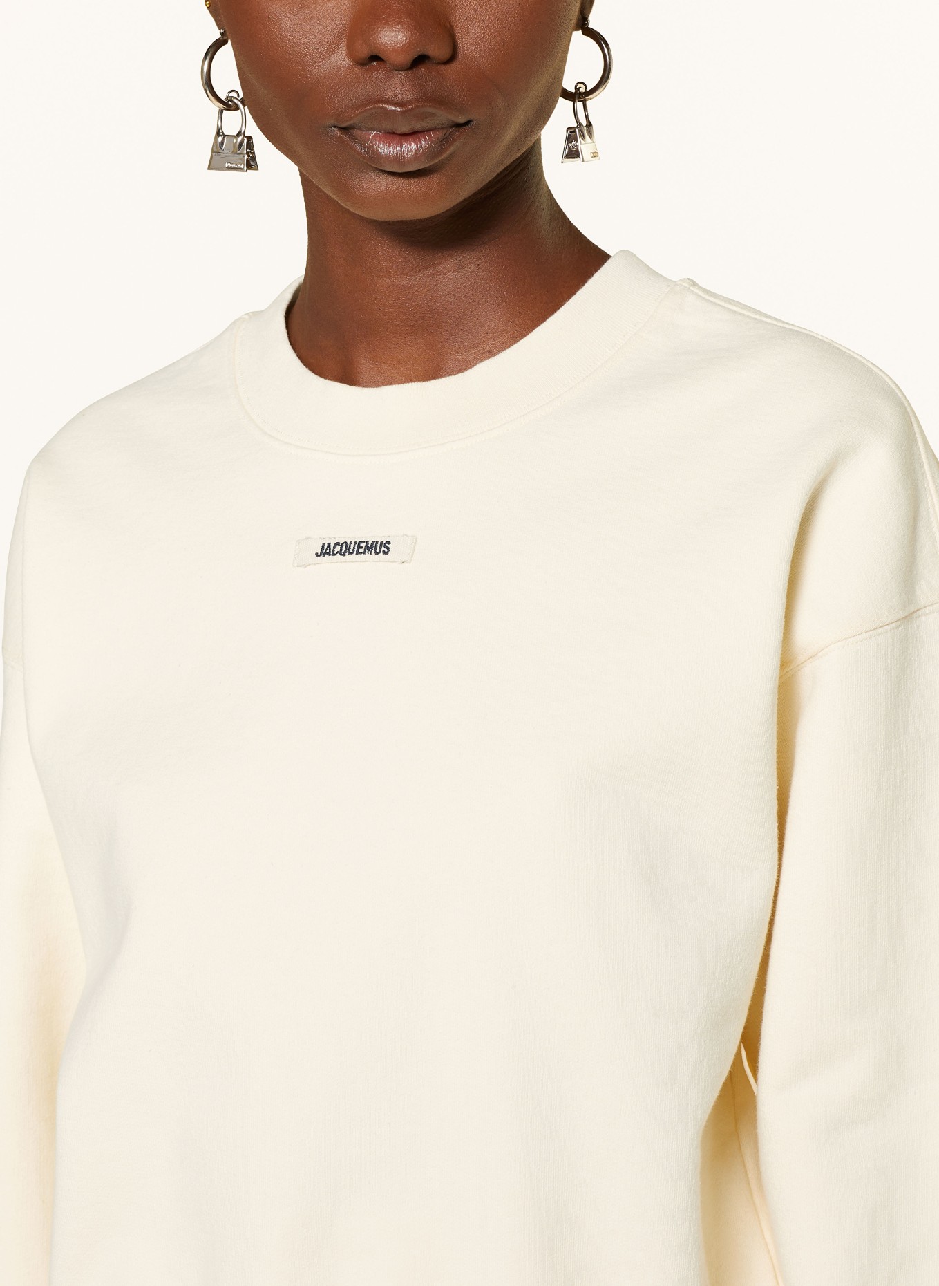 JACQUEMUS Sweatshirt LE SWEATSHIRT GROS GRAIN, Farbe: CREME (Bild 4)