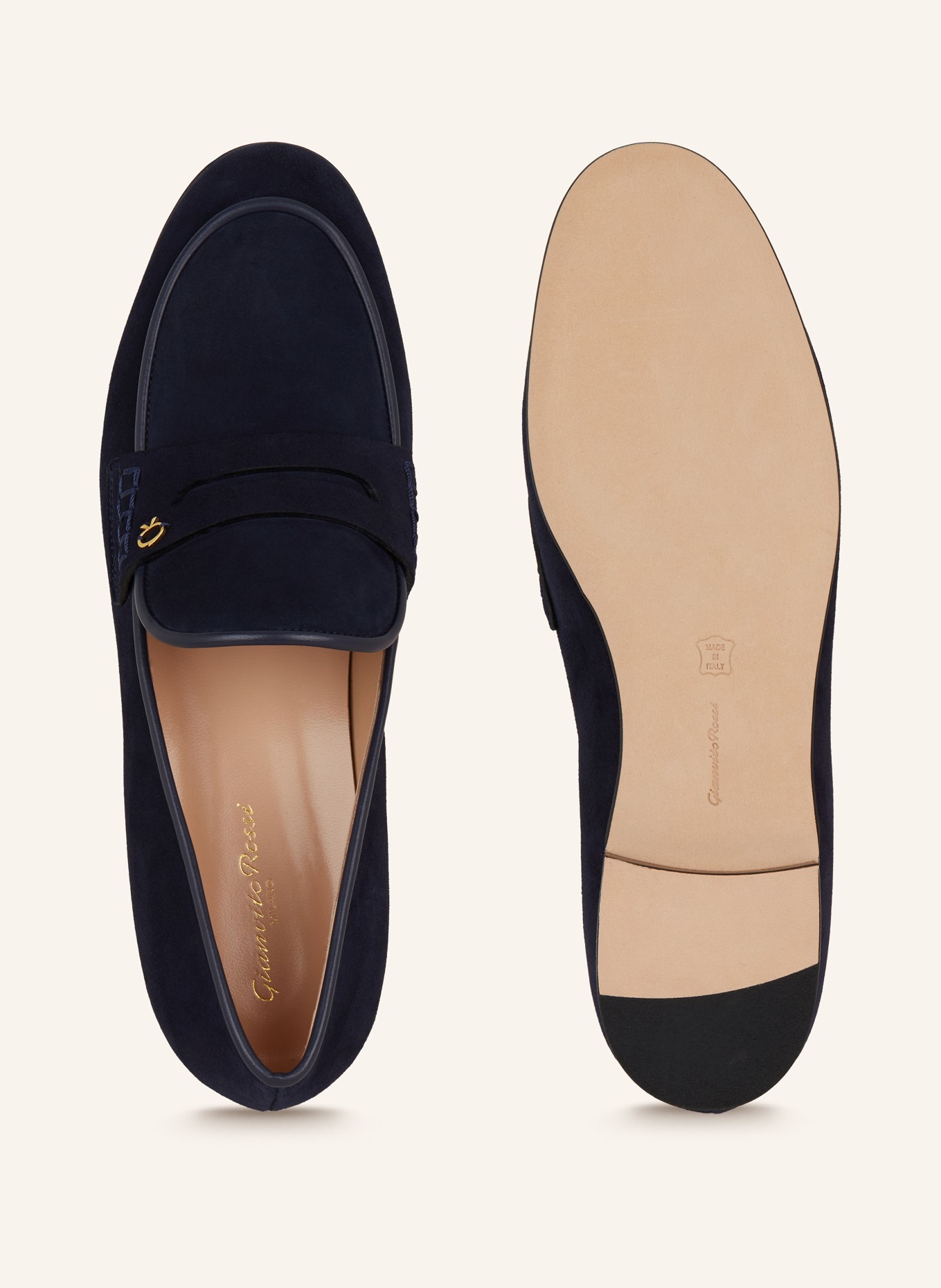 Gianvito Rossi Penny loafers, Color: DARK BLUE (Image 5)