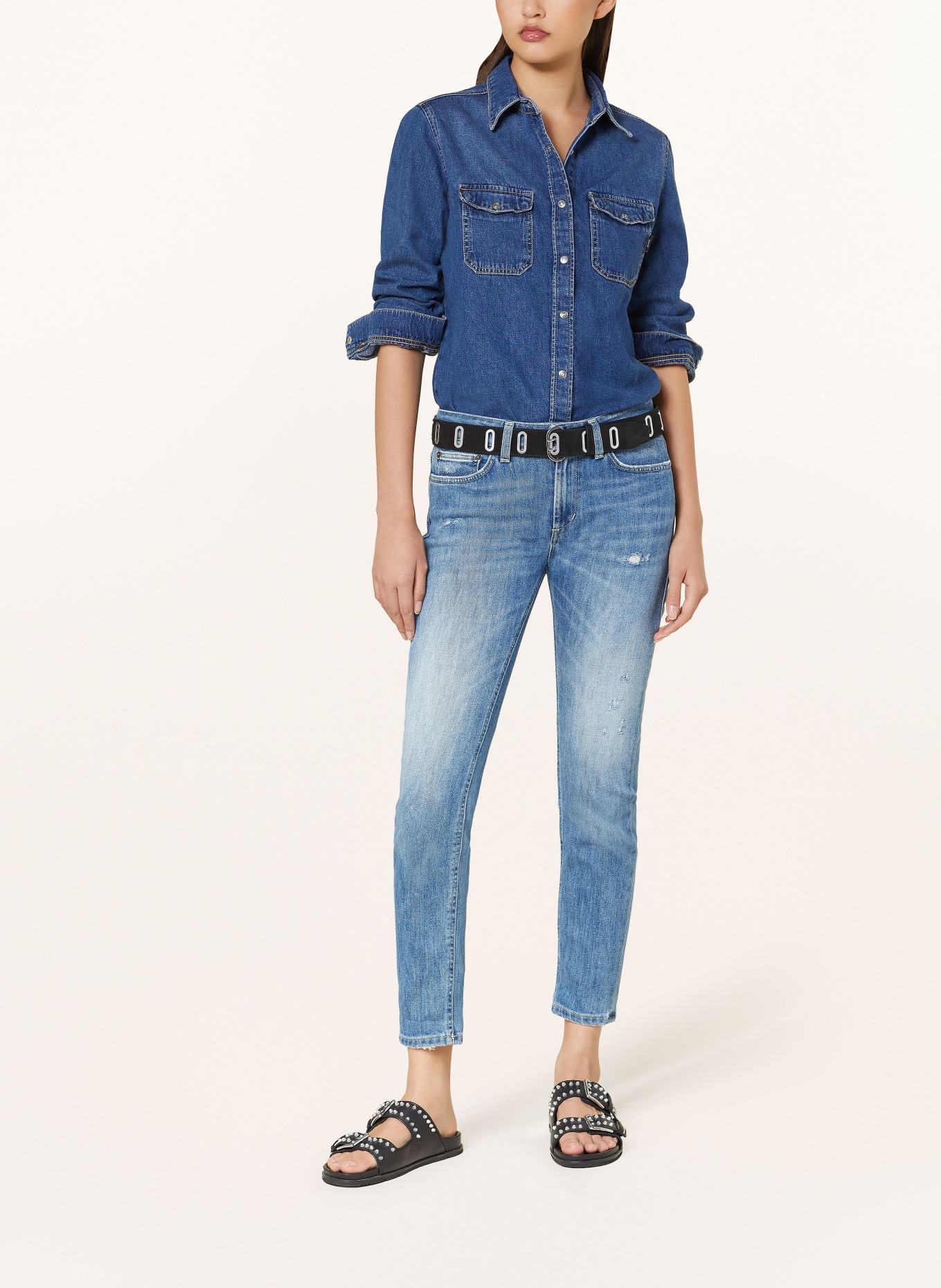 Dondup Skinny Jeans MONROE, Farbe: 800  hellblau (Bild 2)