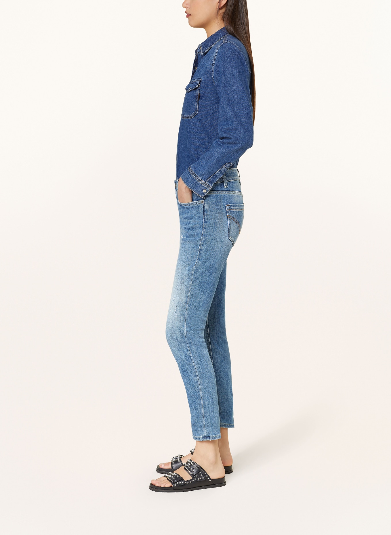 Dondup Skinny jeans MONROE, Color: 800  hellblau (Image 4)