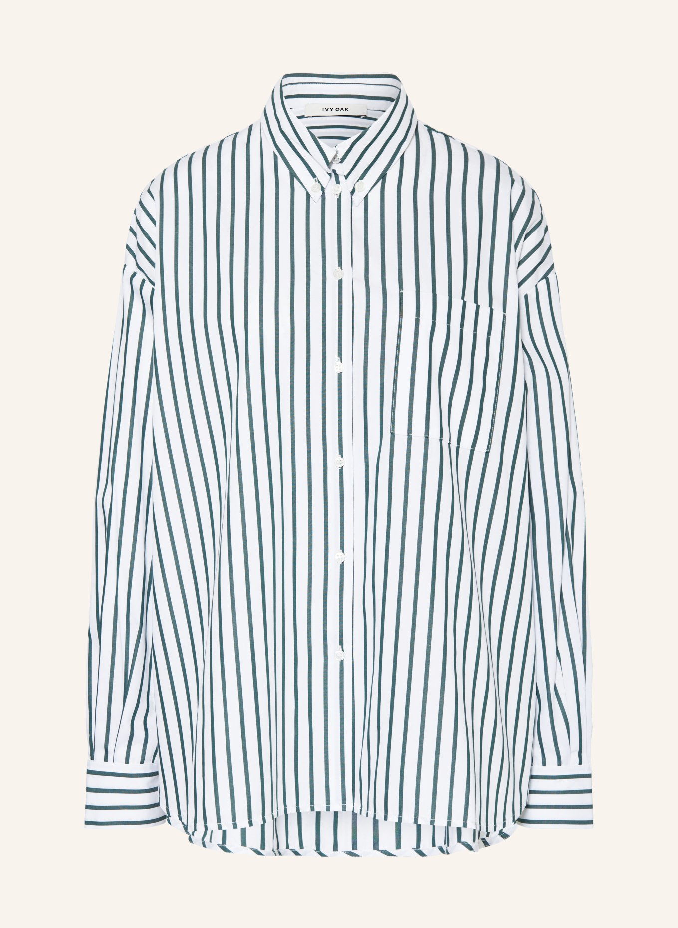 IVY OAK Shirt blouse BETHANY, Color: WHITE/ GREEN (Image 1)