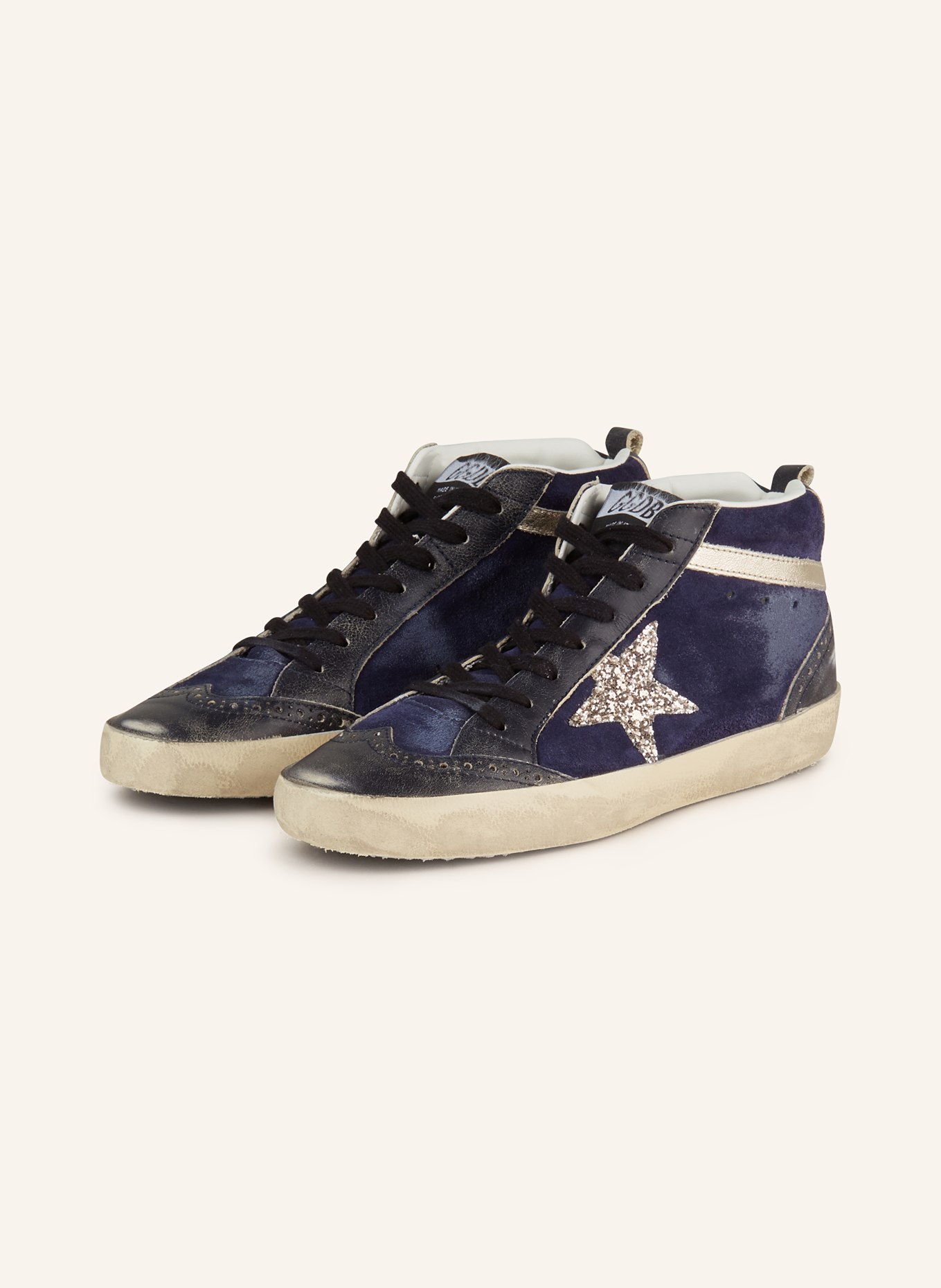 GOLDEN GOOSE Sneakers MID STAR, Color: BLUE (Image 1)