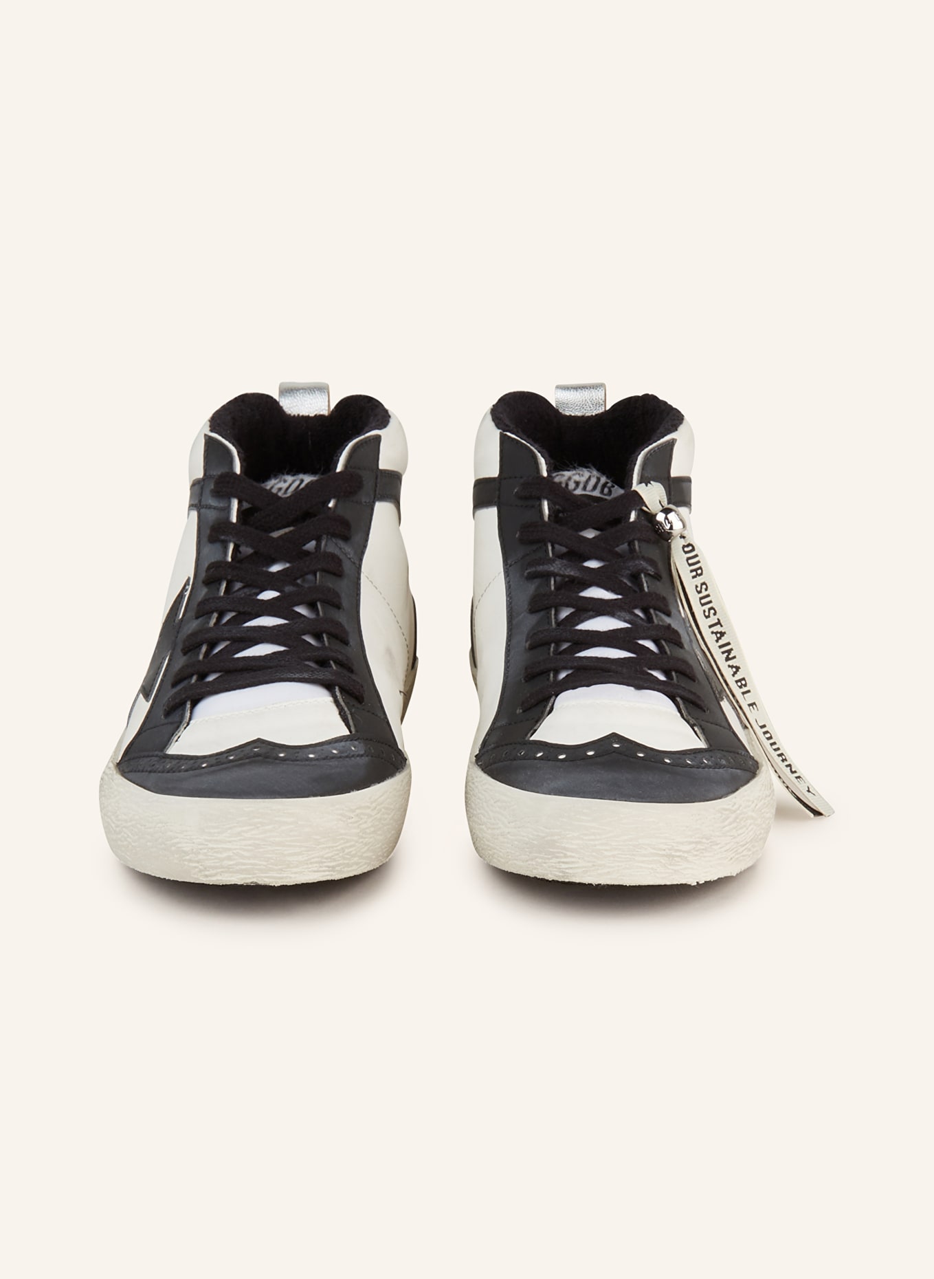 GOLDEN GOOSE Sneakers MID STAR, Color: WHITE/ BLACK (Image 3)
